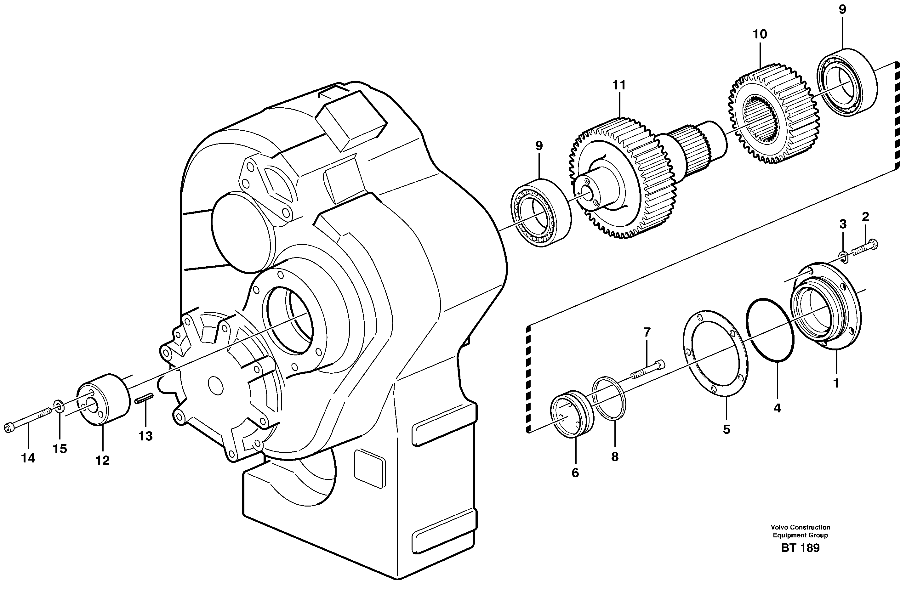 Intermediate shaft  22529, 22539, 22542 — volvo parts diagram