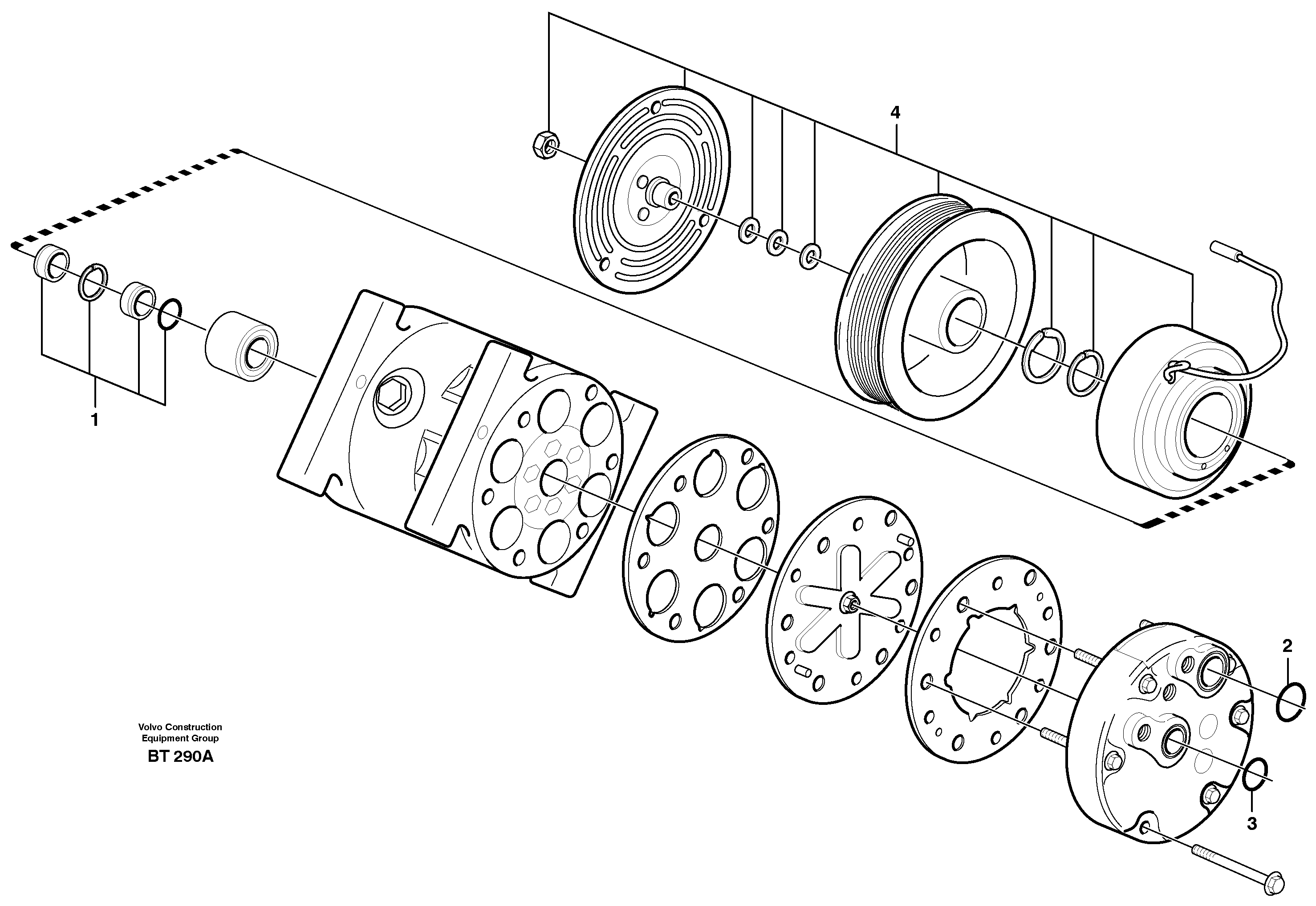 Air compressor  93333, 81239 — volvo parts diagram