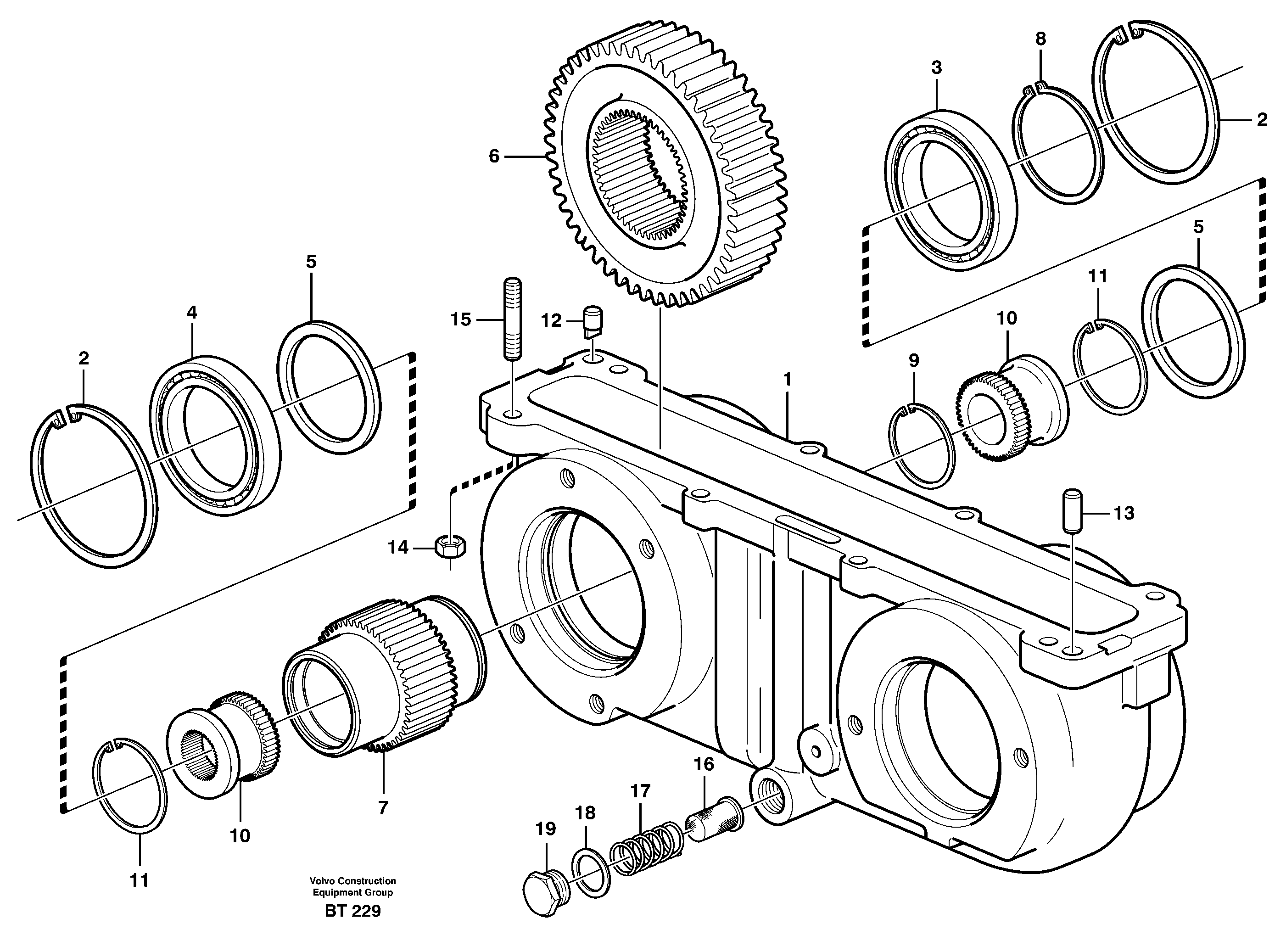 Pump drive power take-off — volvo parts diagram