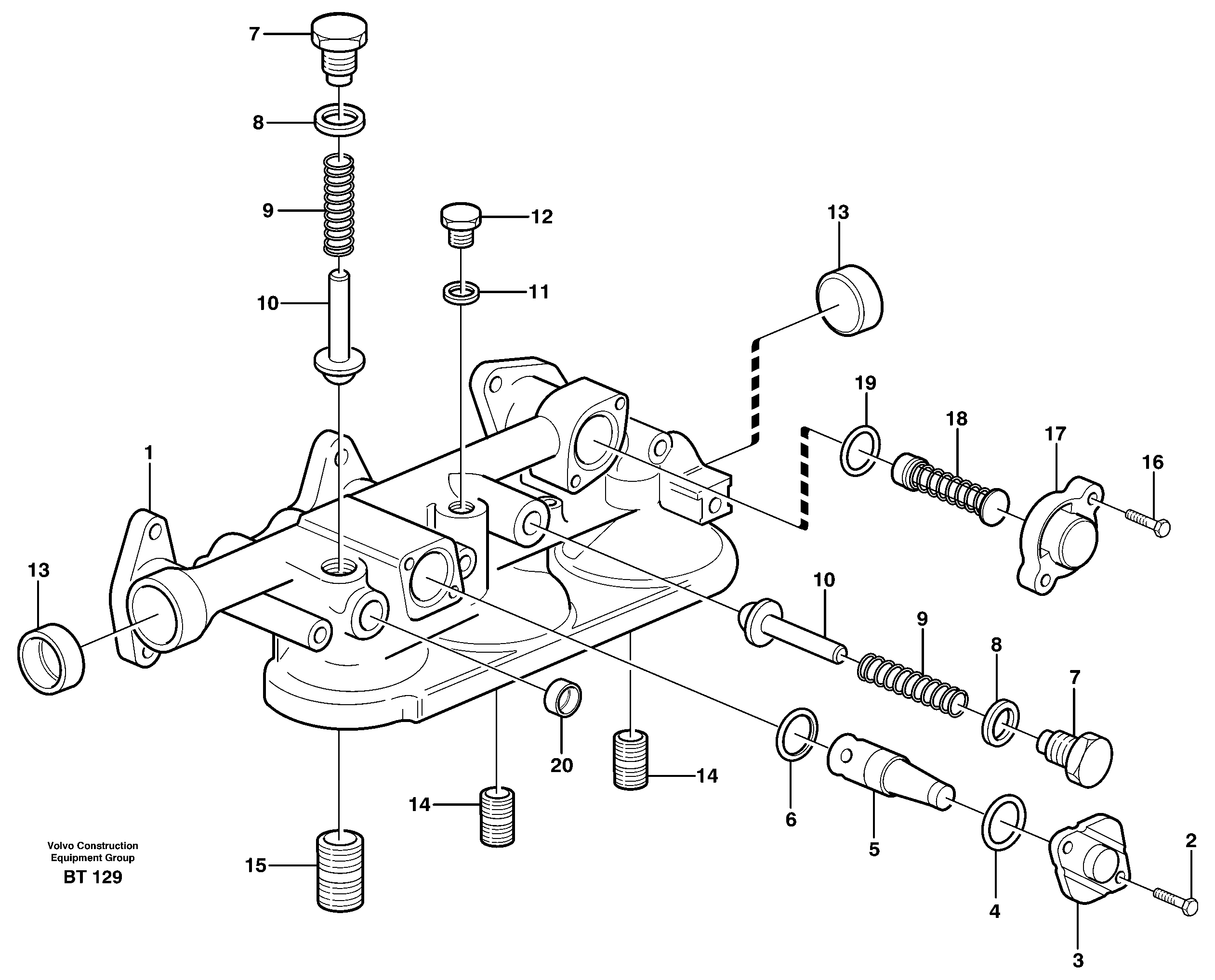 Oil filter housing — volvo parts diagram