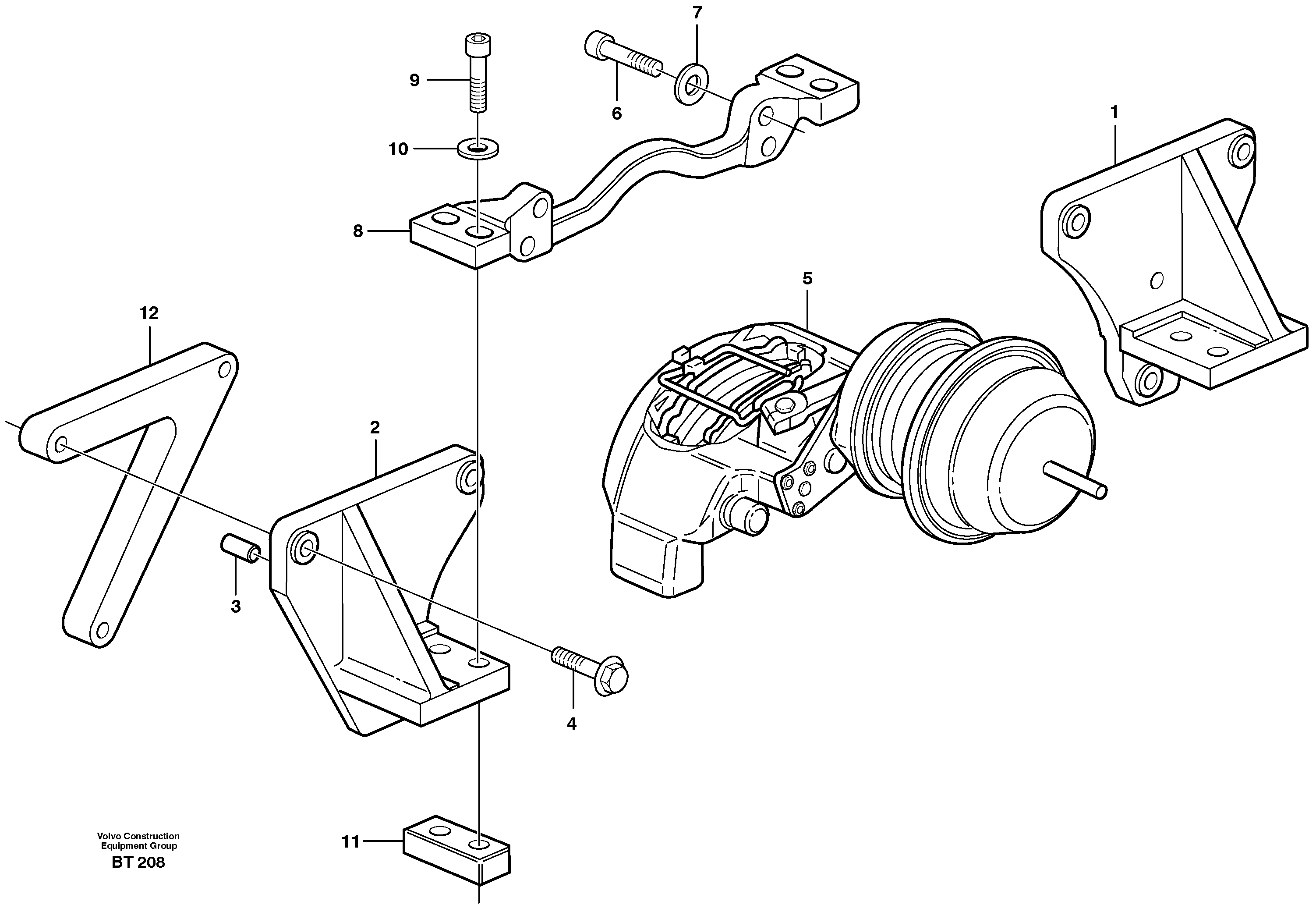Parking brake — volvo parts diagram