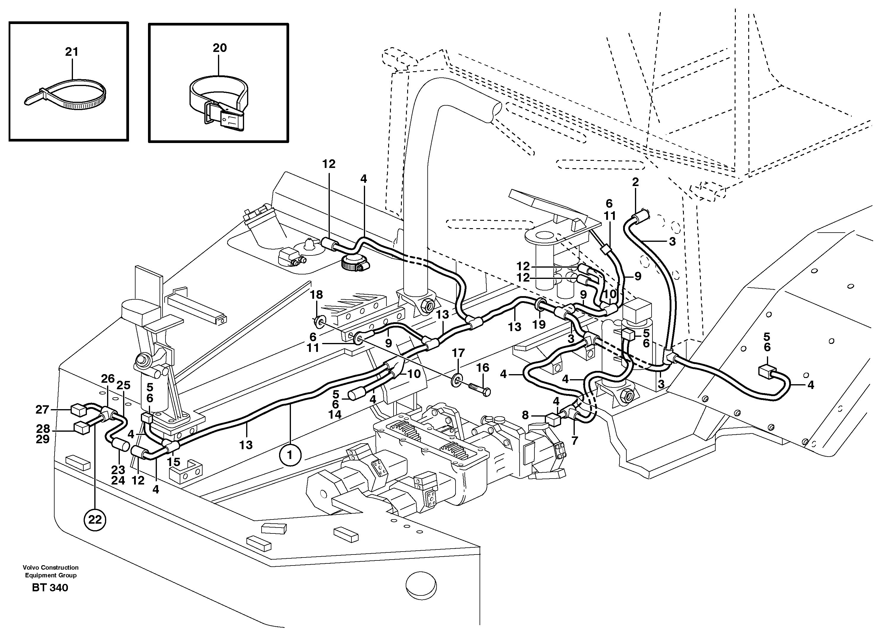 Cable harnesses, front — volvo parts diagram