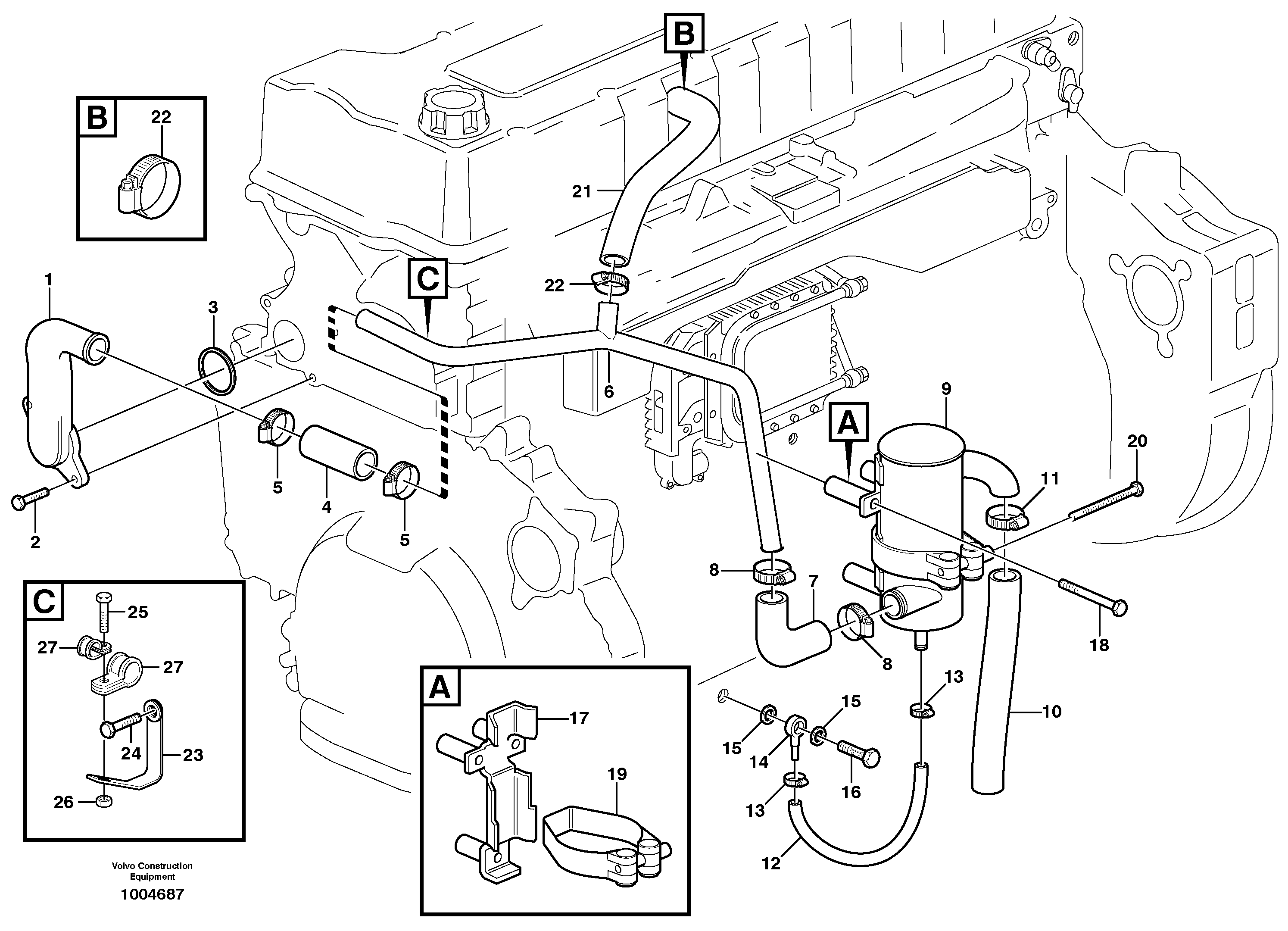 Crankcase ventilation — volvo parts diagram