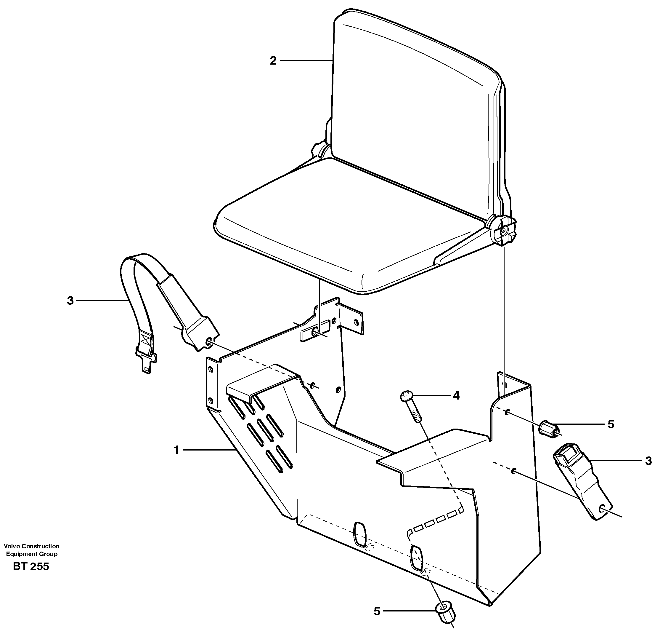 Instructor's seat — volvo parts diagram