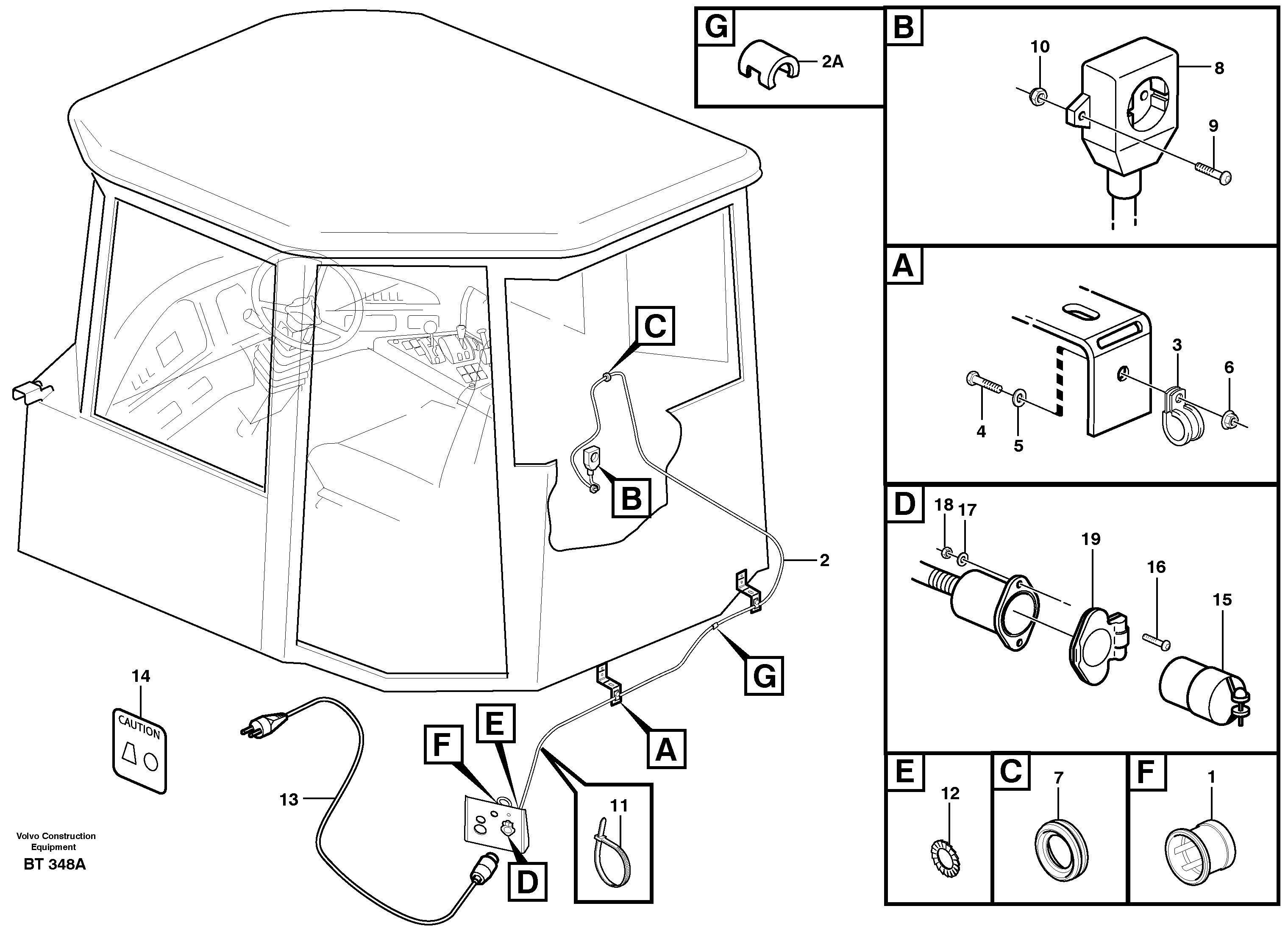 Heater outlet — volvo parts diagram