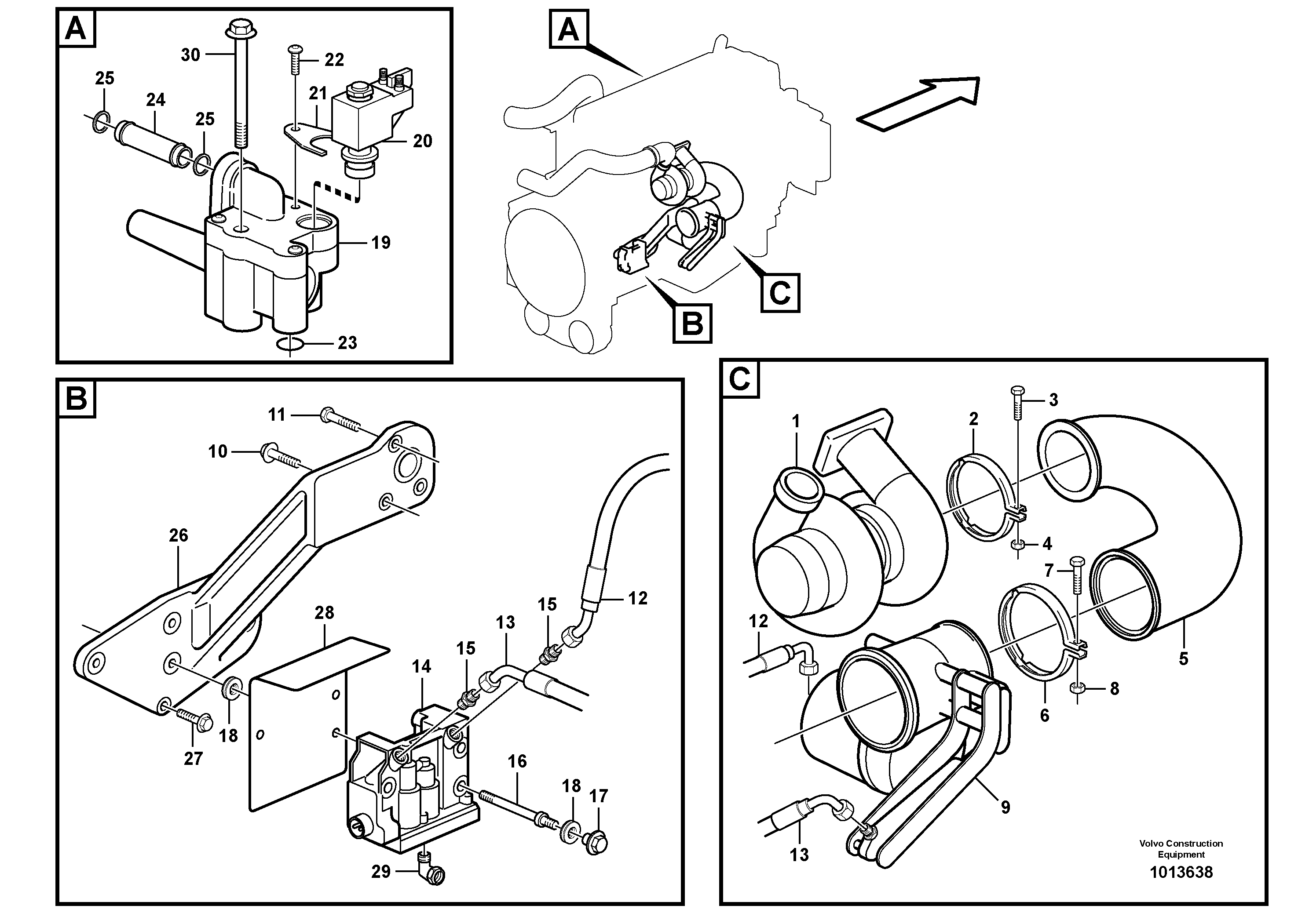 Exhaust brake  SER NO - 12000, SER NO - 70000 BRA — volvo parts diagram