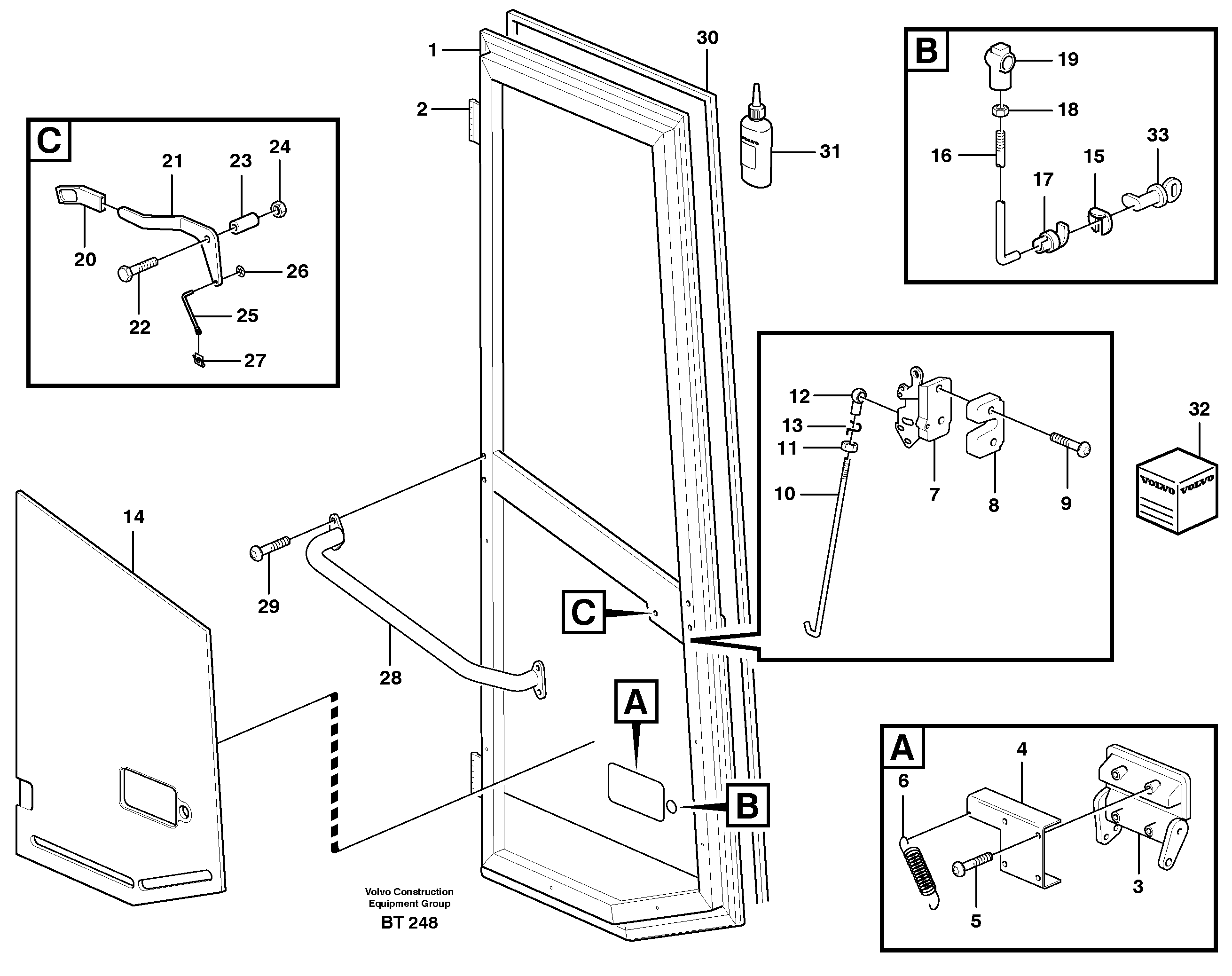 Door — volvo parts diagram