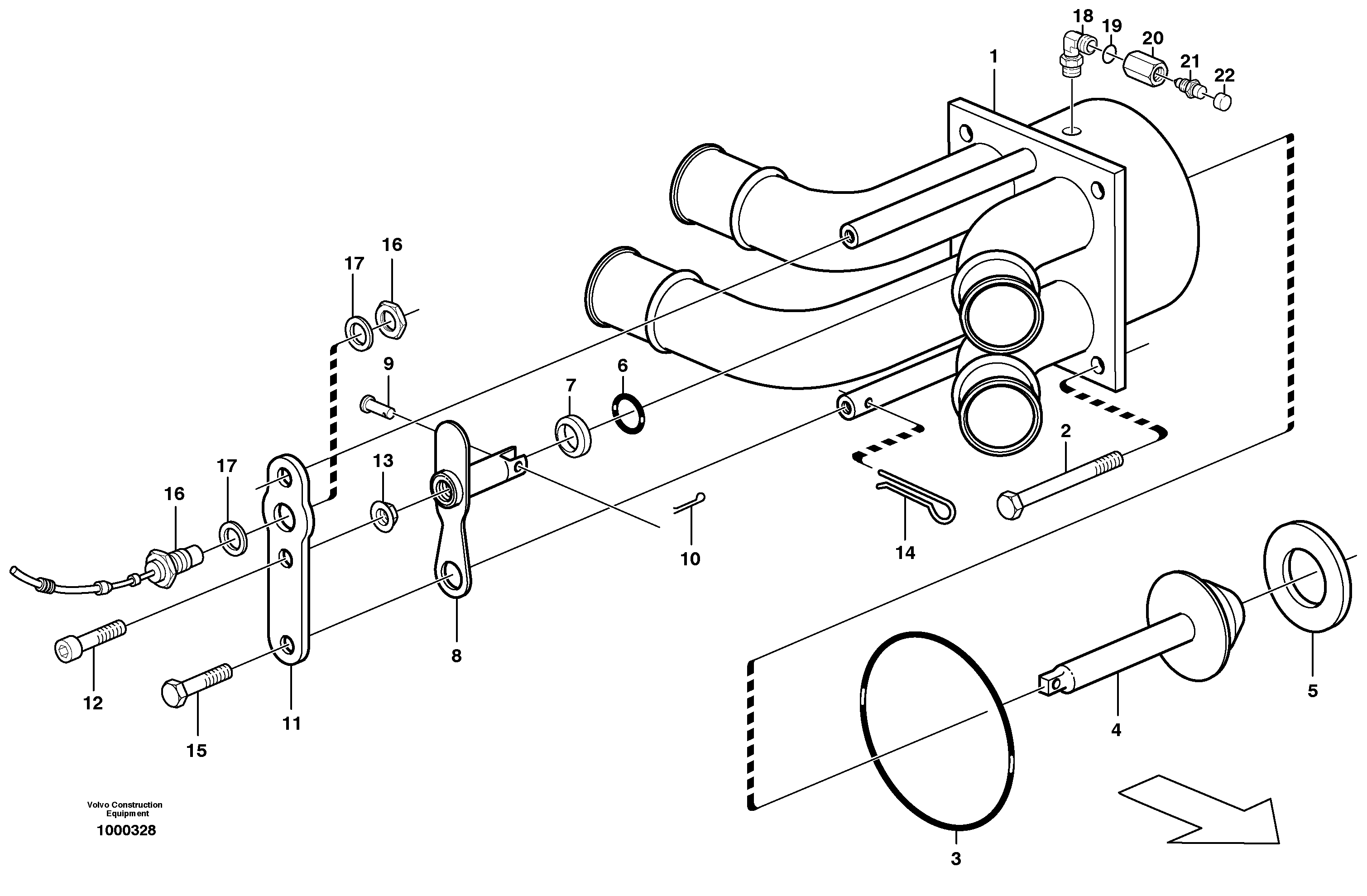 Shut-off valve  SER NO - 11101 — volvo parts diagram