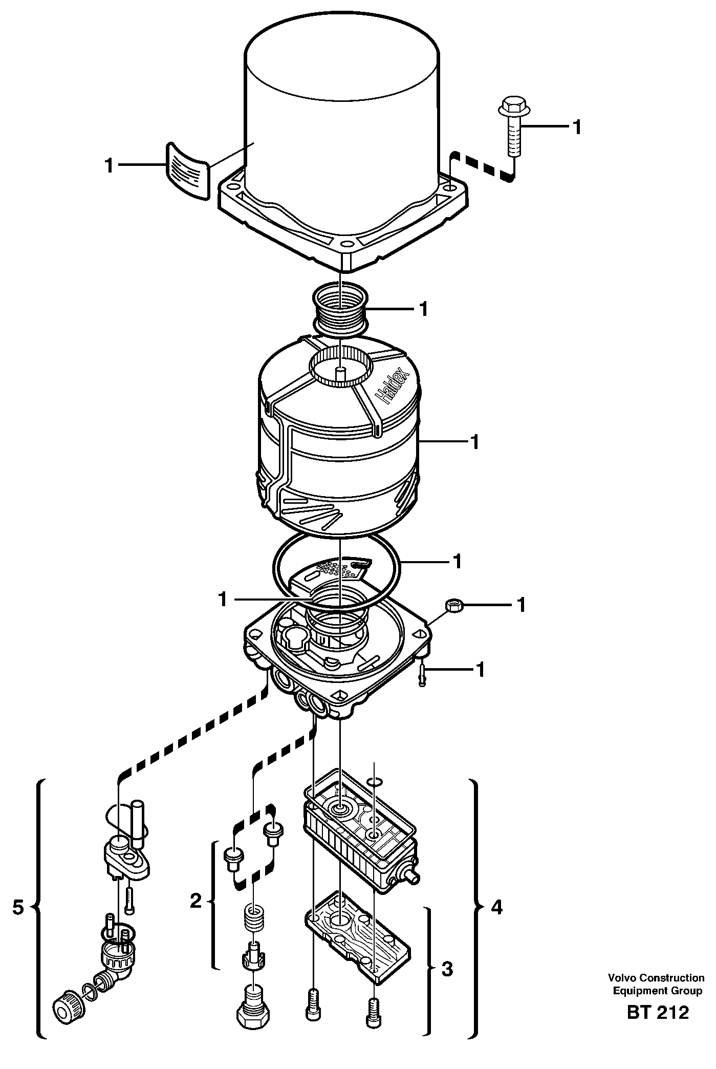 Receiver drier  SER NO-10948,10956,10957 — volvo parts diagram