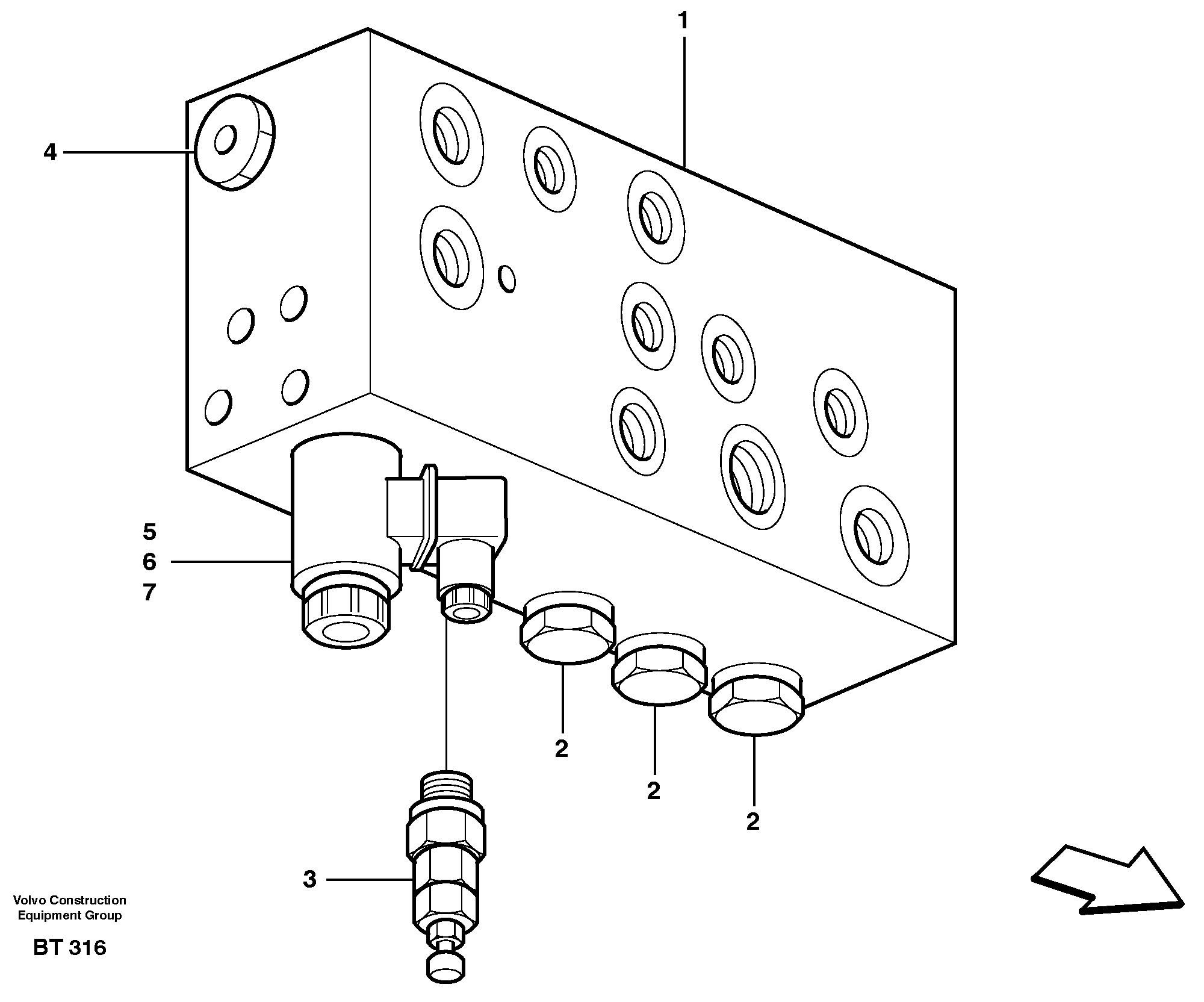 Valve housing — volvo parts diagram