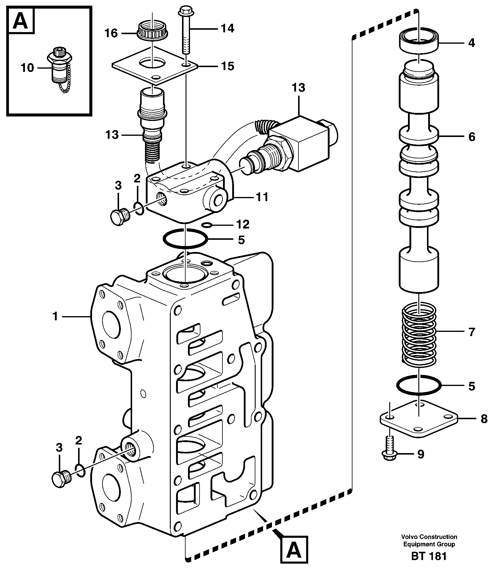 Retarder valve  22517, 22546, 22640, 22650 — volvo parts diagram