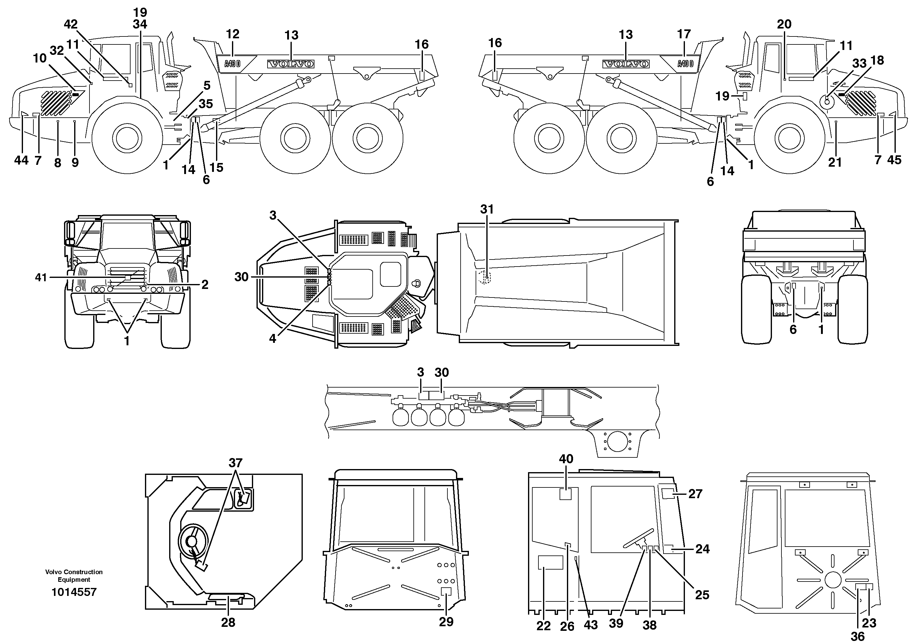 Sign plates and decals — volvo parts diagram