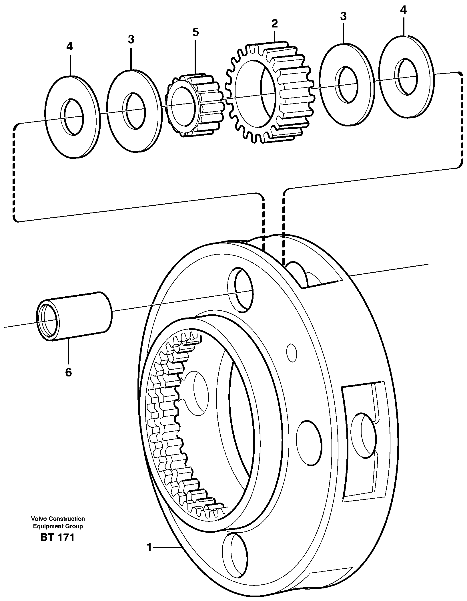 Planet kit, stage 1  22517, 22546, 22640, 22650 — volvo parts diagram