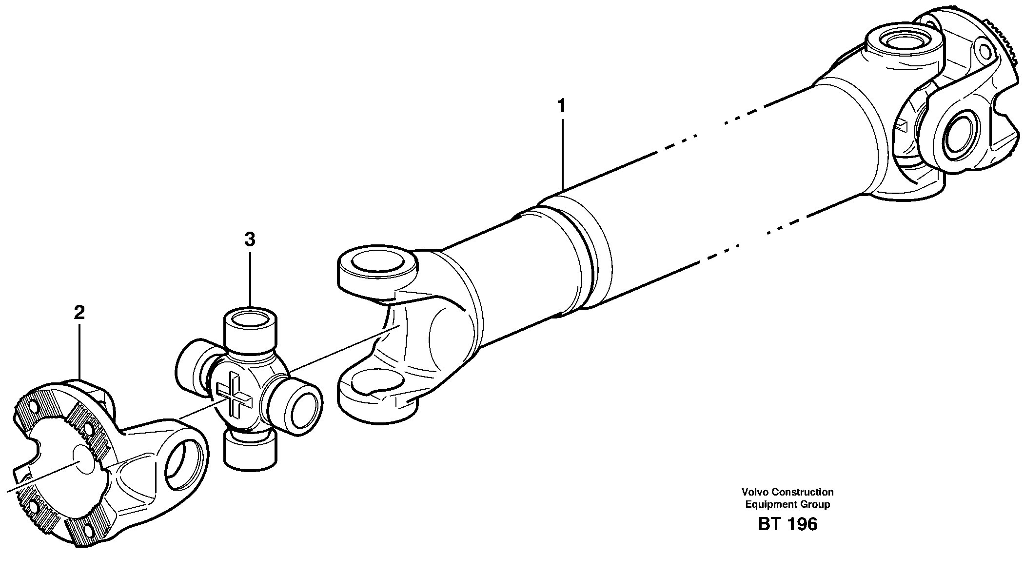 Propeller shaft — volvo parts diagram