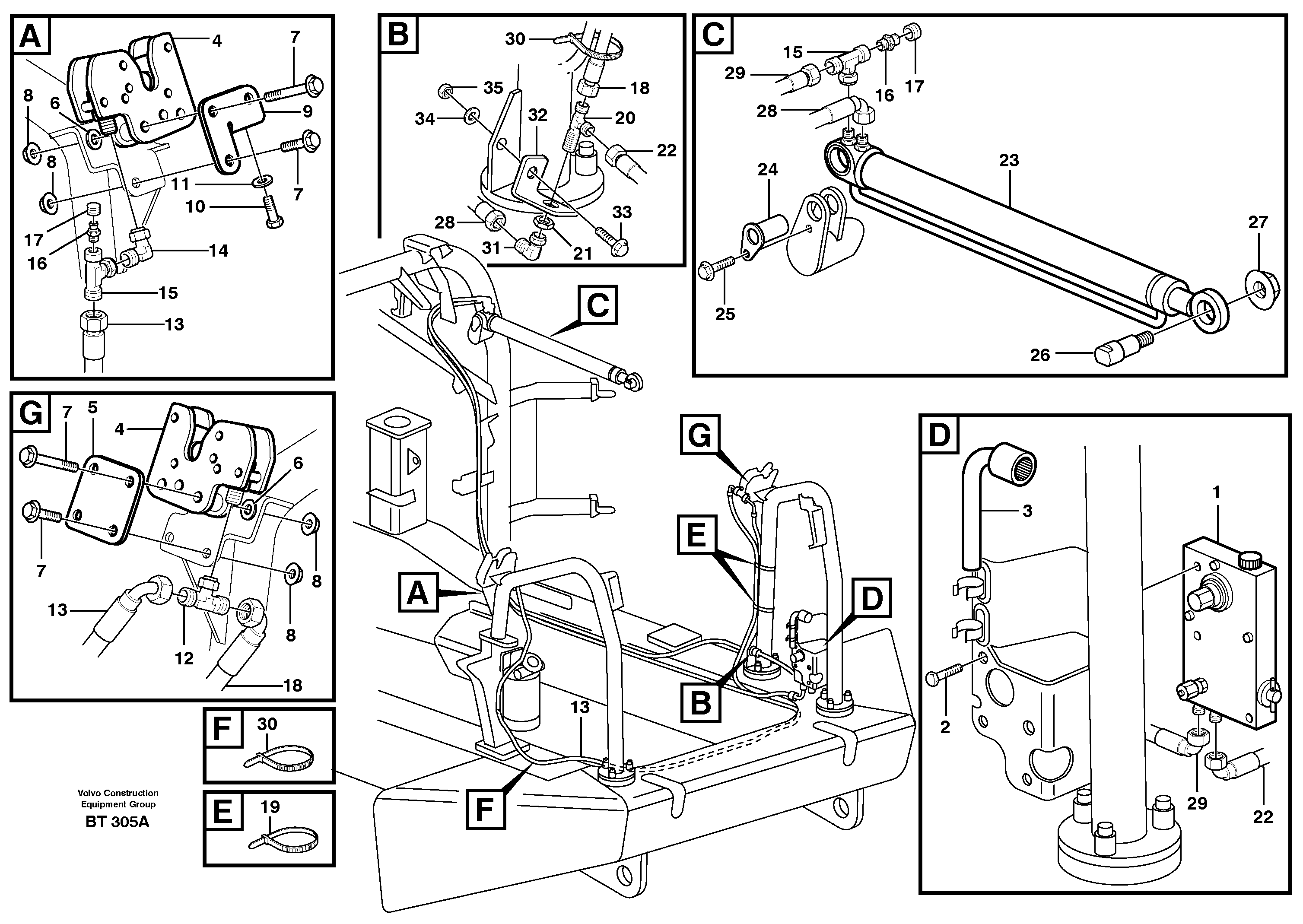 Engine hood — volvo parts diagram