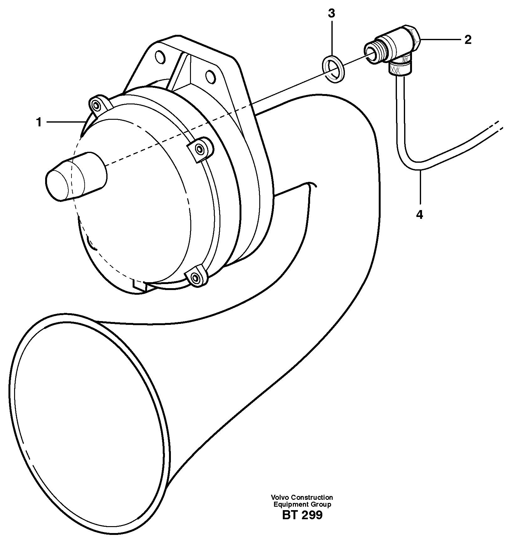 Air system, horn — volvo parts diagram