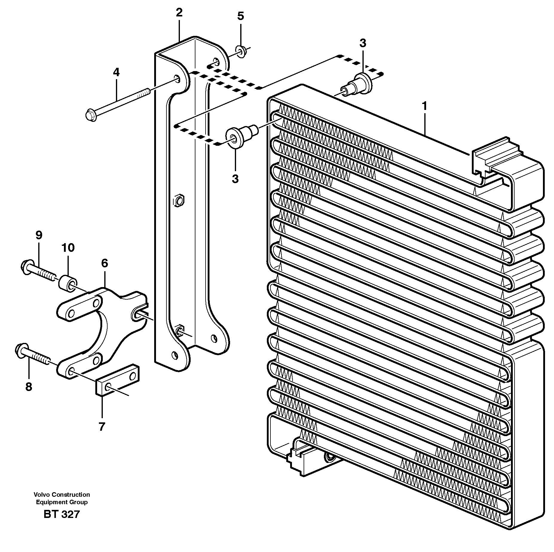 Condenser device air conditioning  93333, 81239 — volvo parts diagram