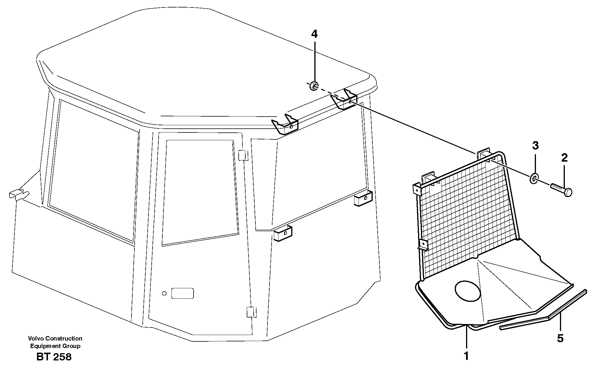 Protective grid — volvo parts diagram