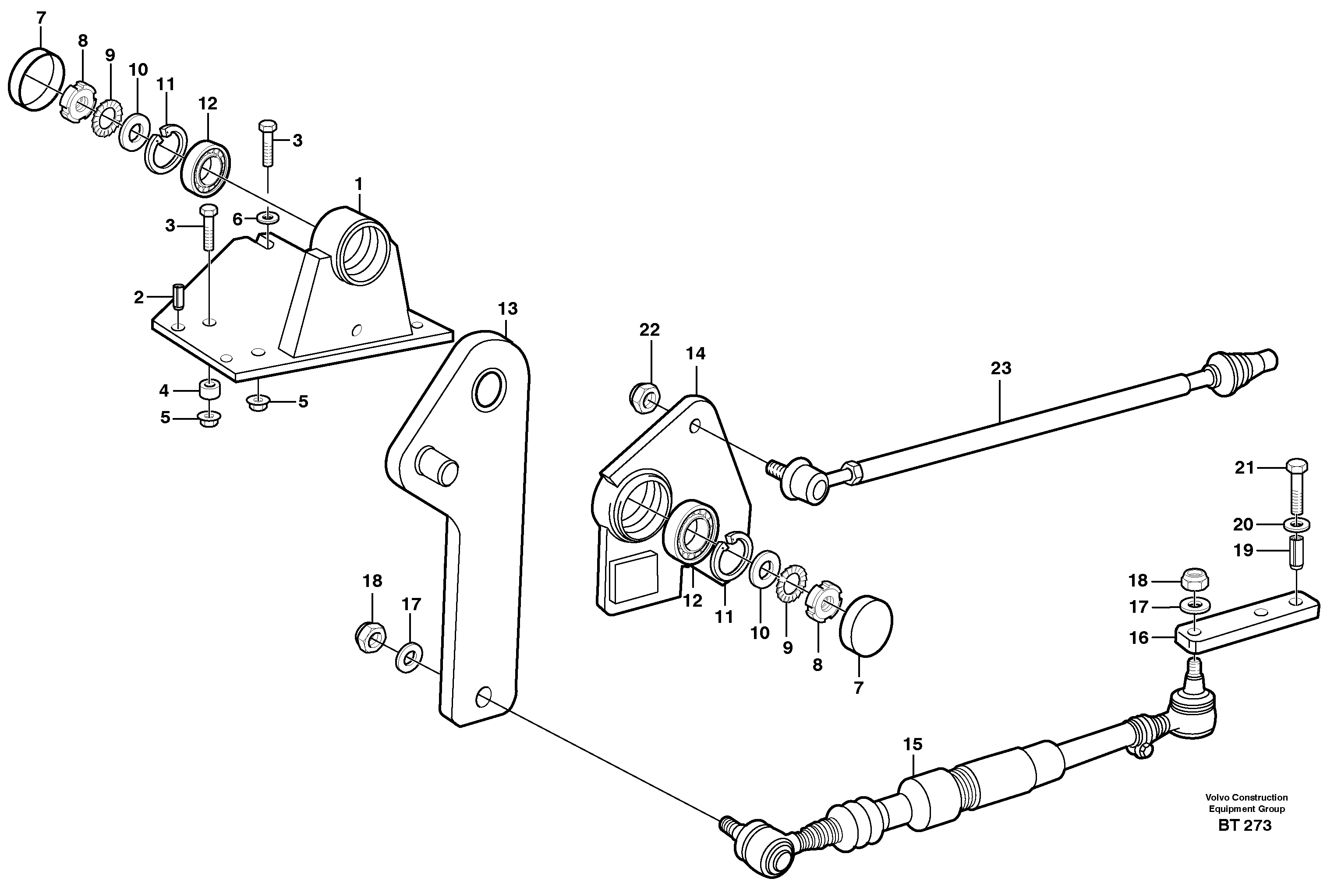 Steering linkage — volvo parts diagram