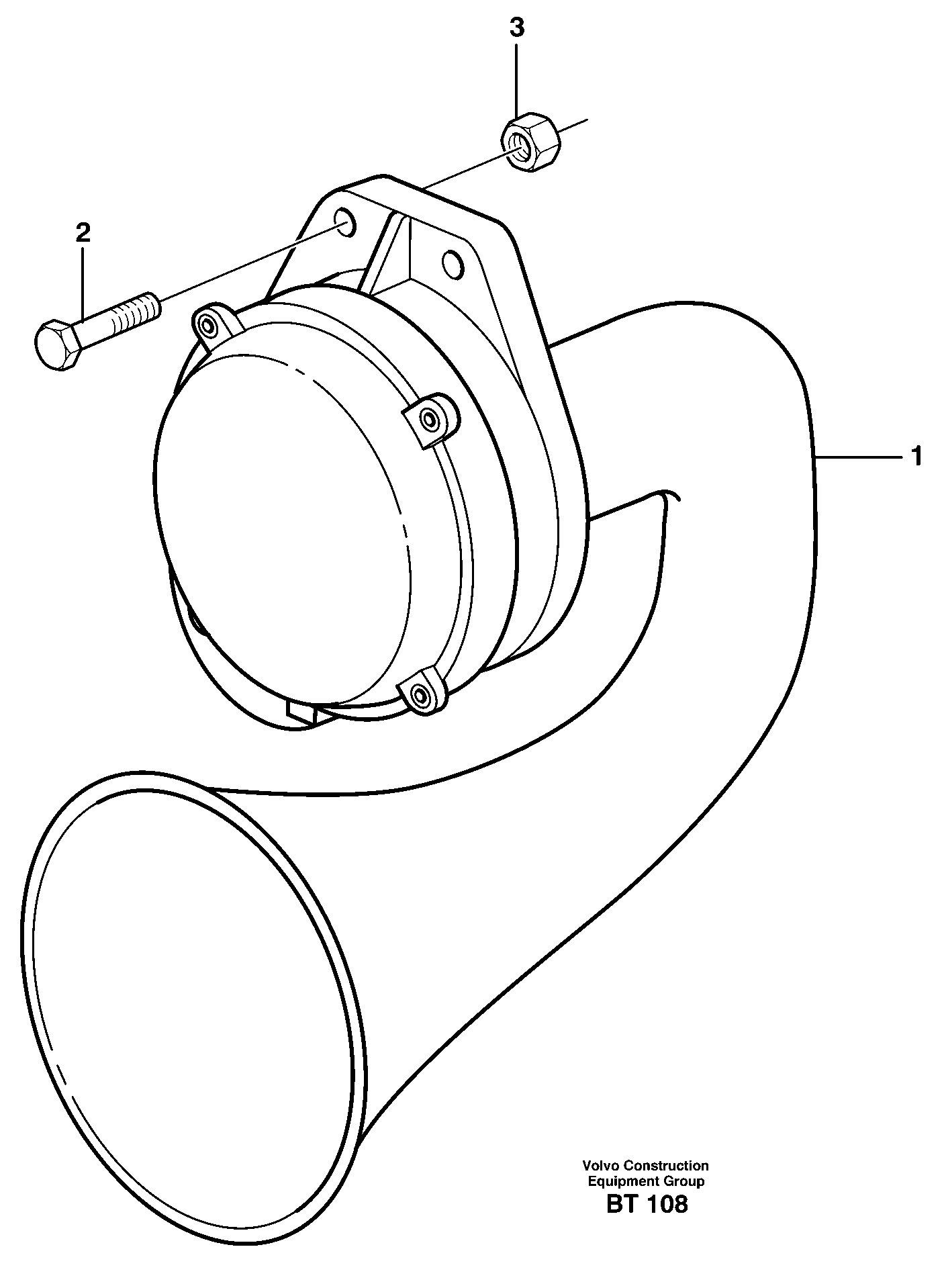 Compressor horn — volvo parts diagram