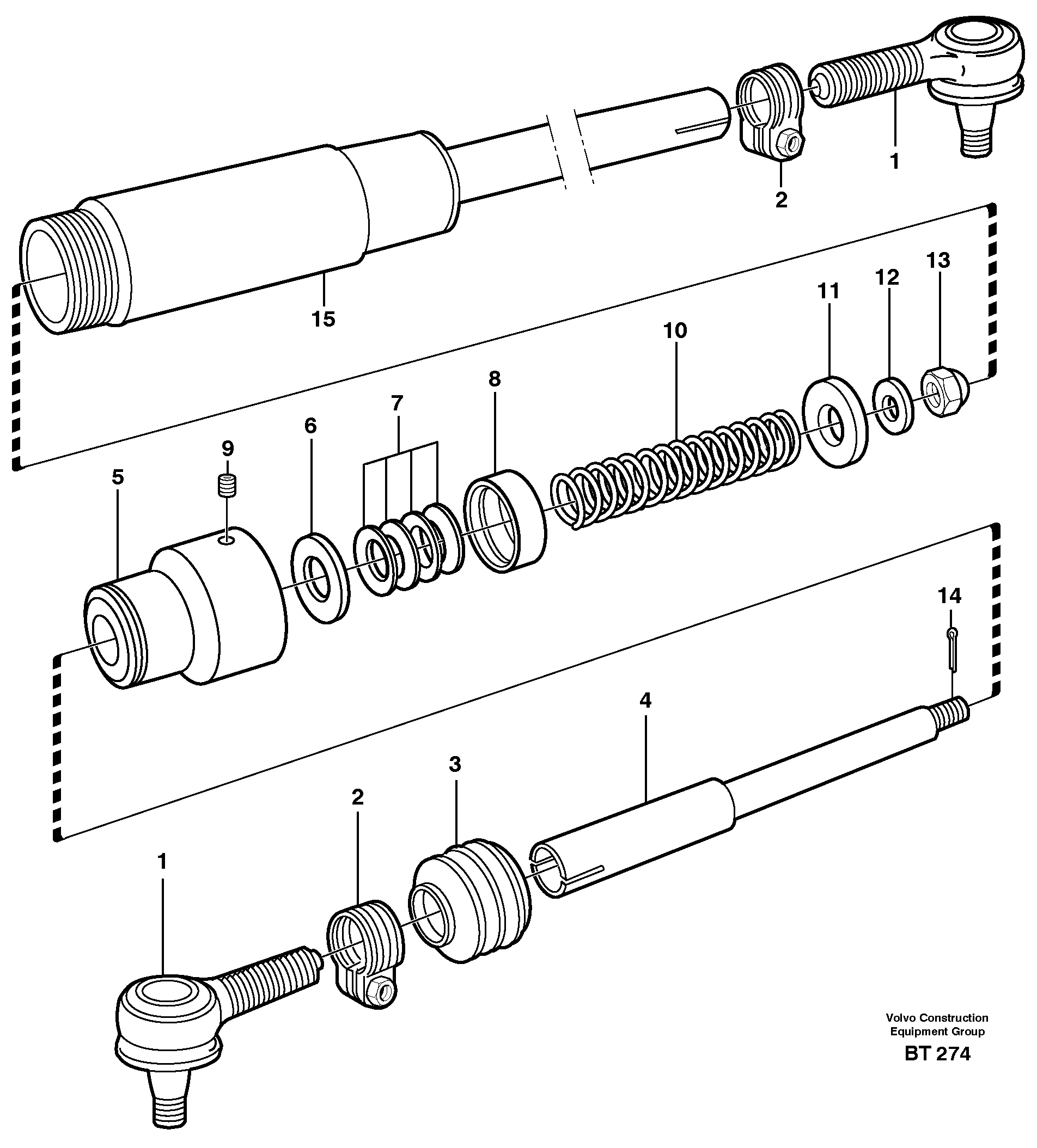 Drag rod — volvo parts diagram