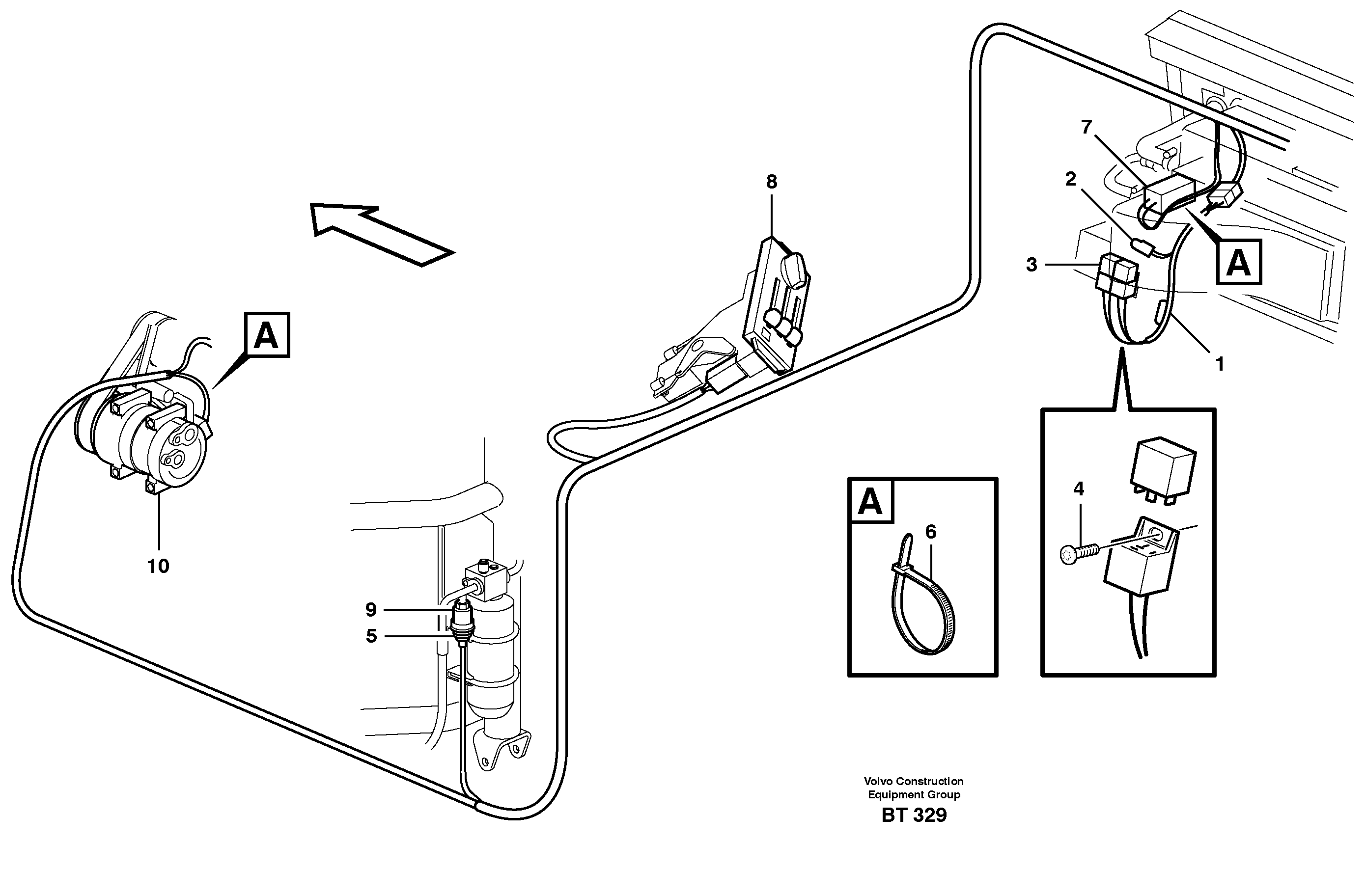 Air conditioning  93333, 81239 — volvo parts diagram