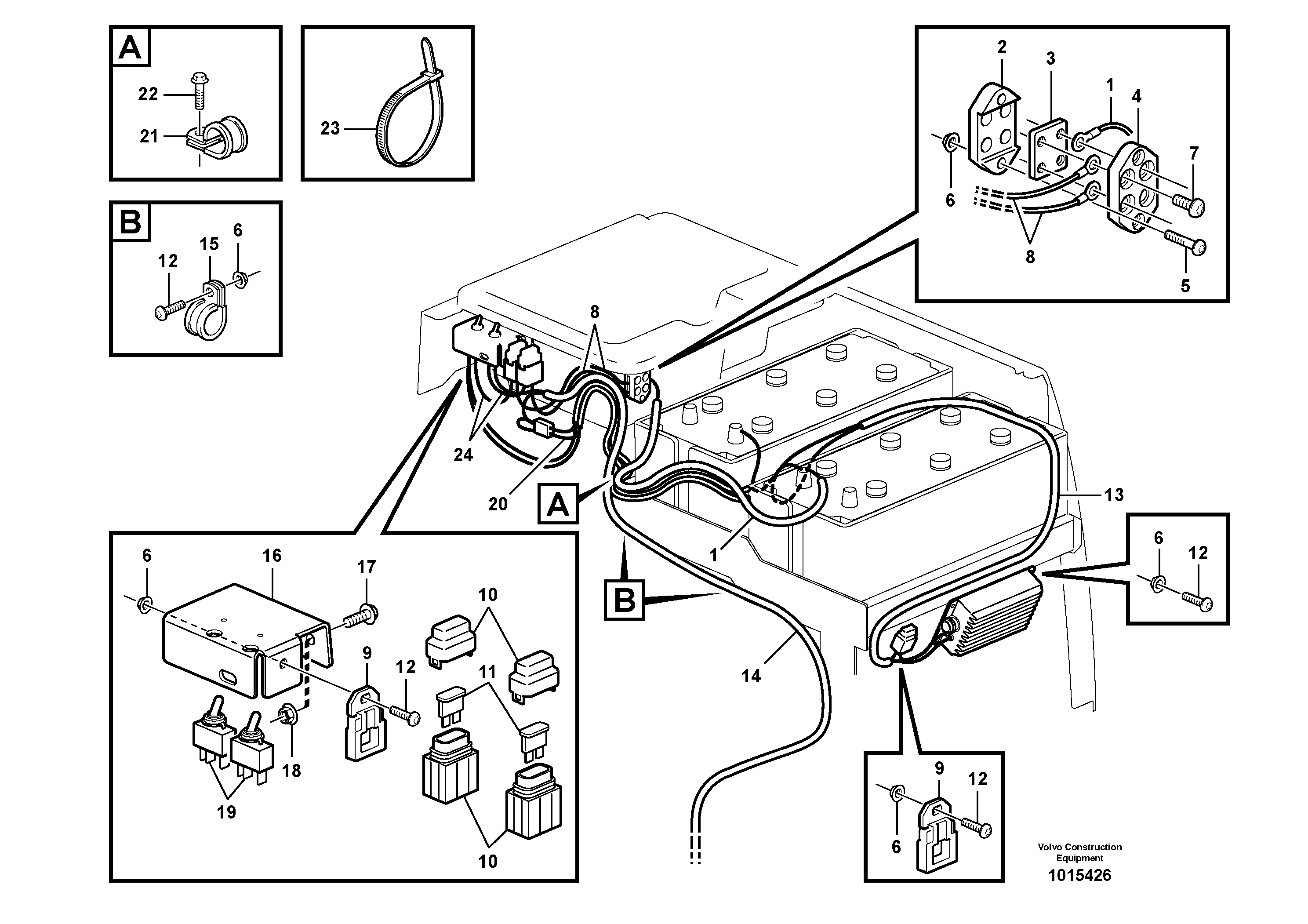 Cable harnesses, Siberia kit  81214, 81266 — volvo parts diagram