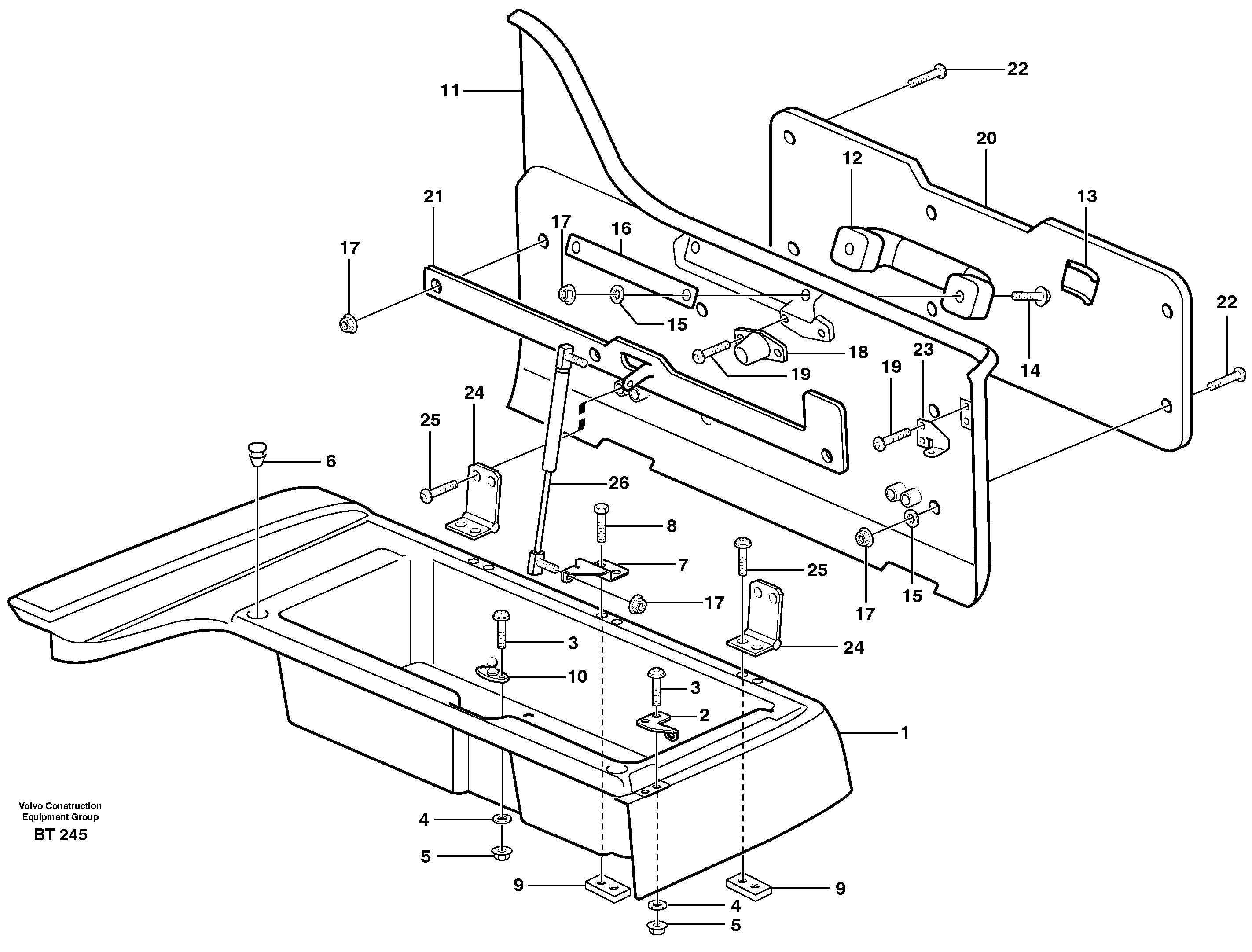 Front fender, cover — volvo parts diagram
