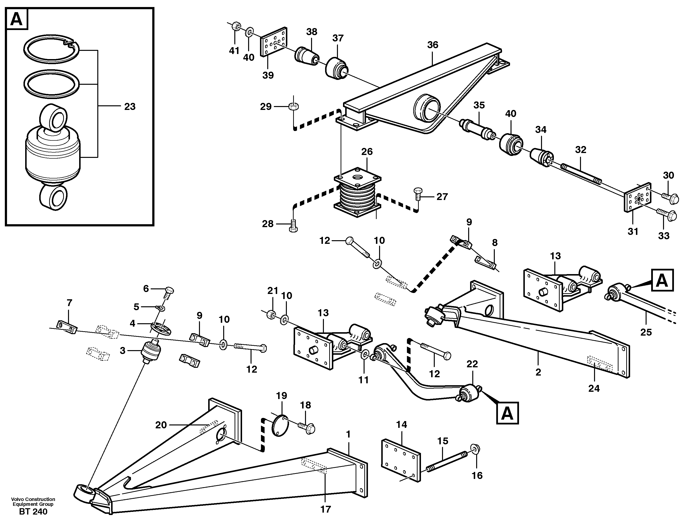 Bogie  SER NO - 10174 — volvo parts diagram