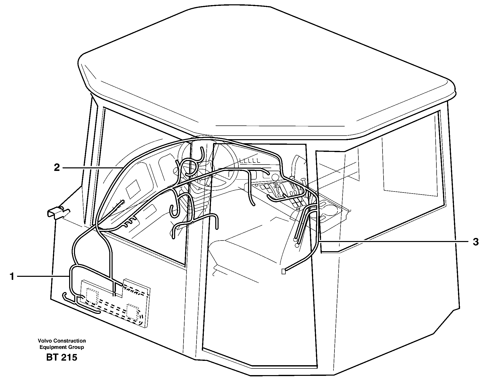 Cable harnesses, cab — volvo parts diagram