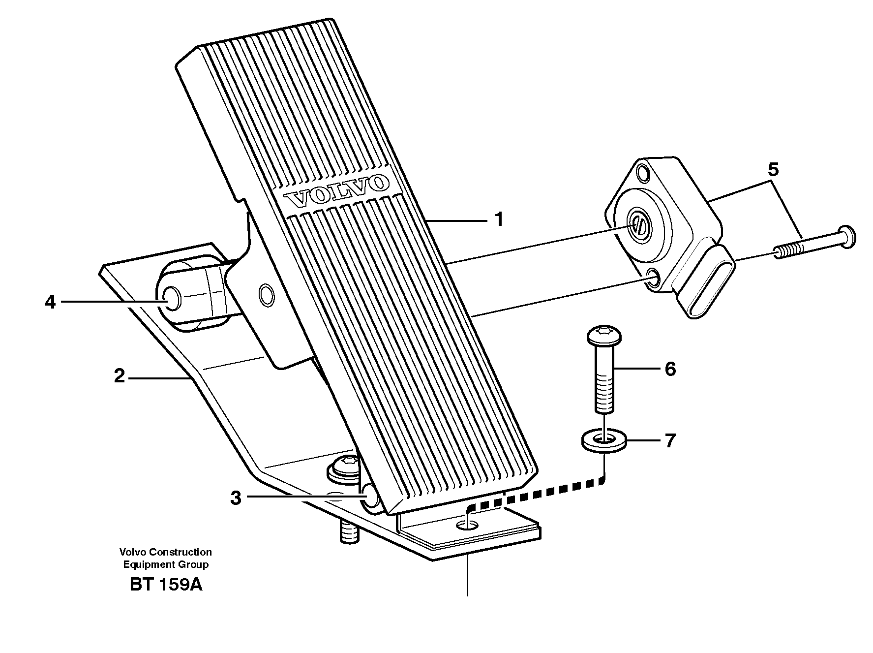 Accelerator pedal — volvo parts diagram