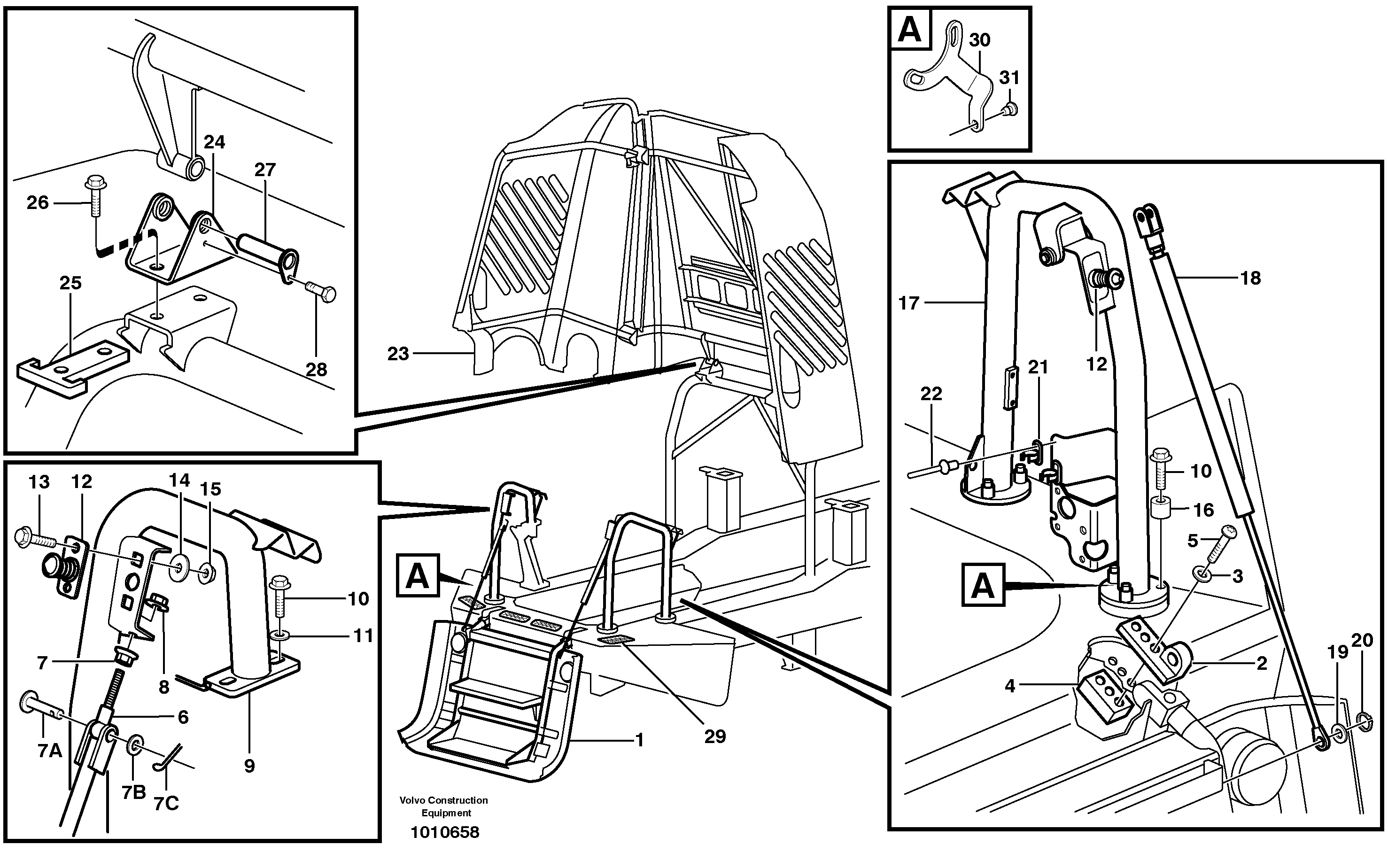 Engine hood — volvo parts diagram