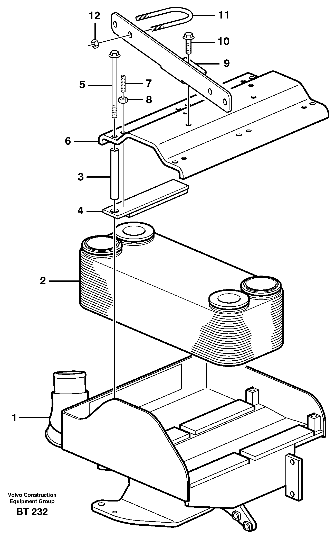 Heat exchanger — volvo parts diagram