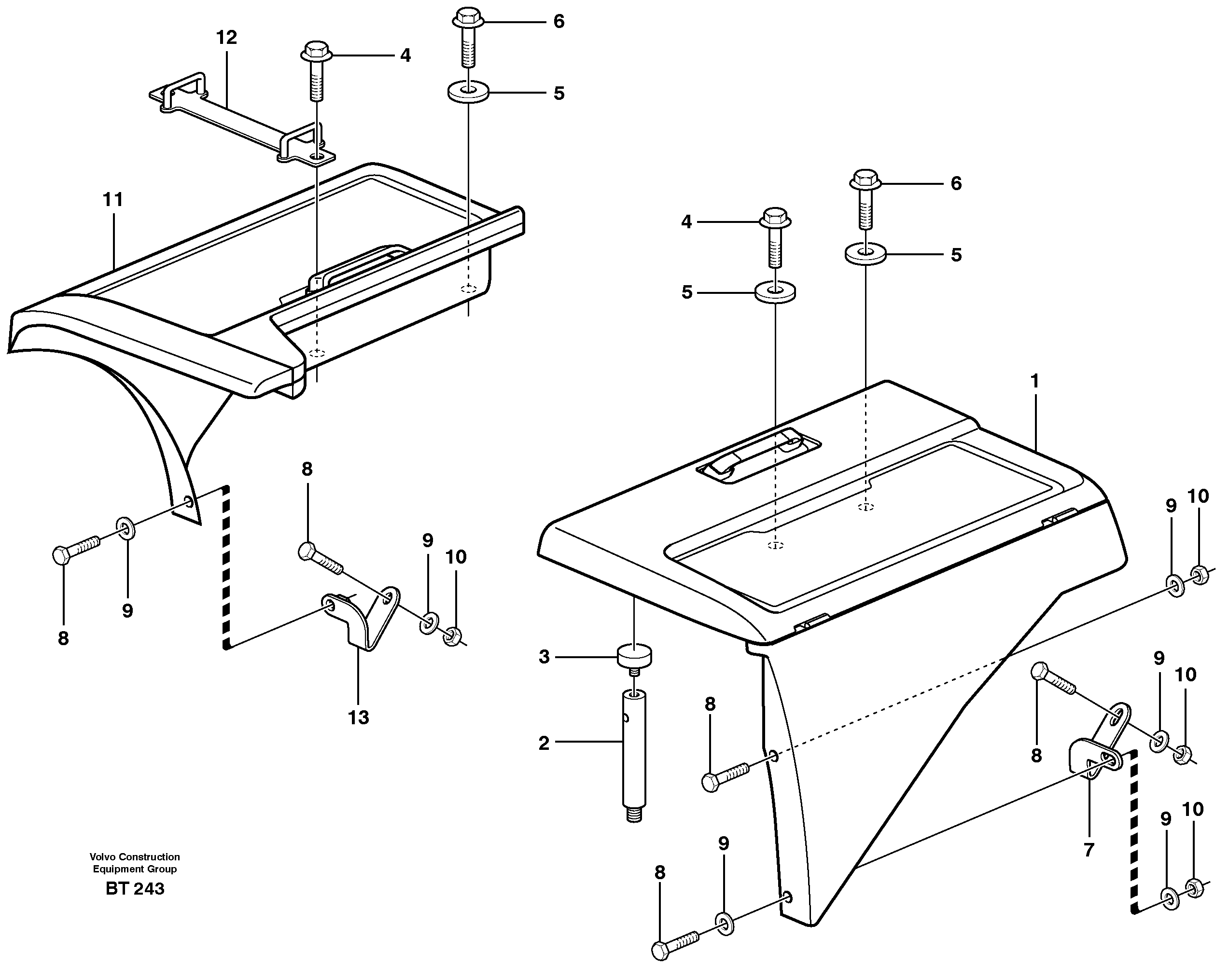Front fender, cover — volvo parts diagram