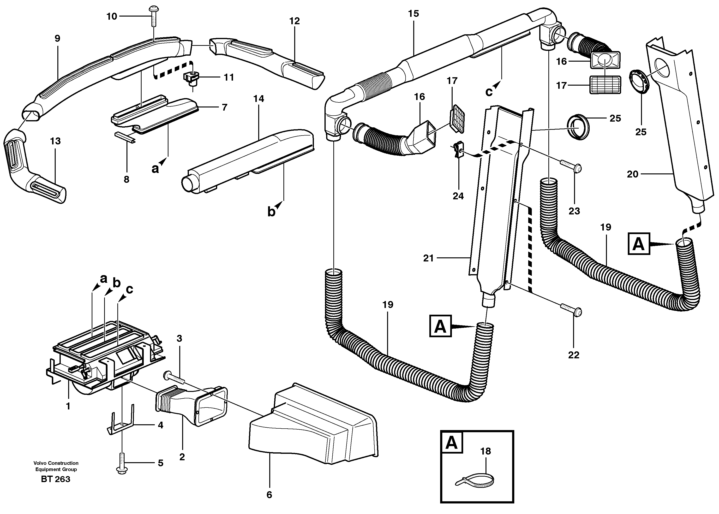 Air ducts — volvo parts diagram