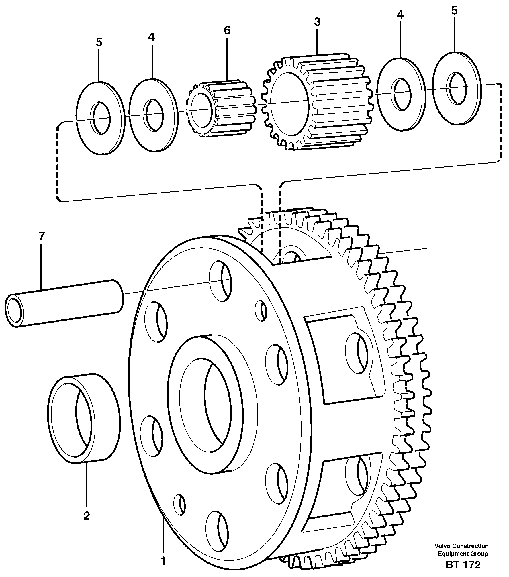 Planet kit, stage 2  22517, 22546, 22640, 22650 — volvo parts diagram