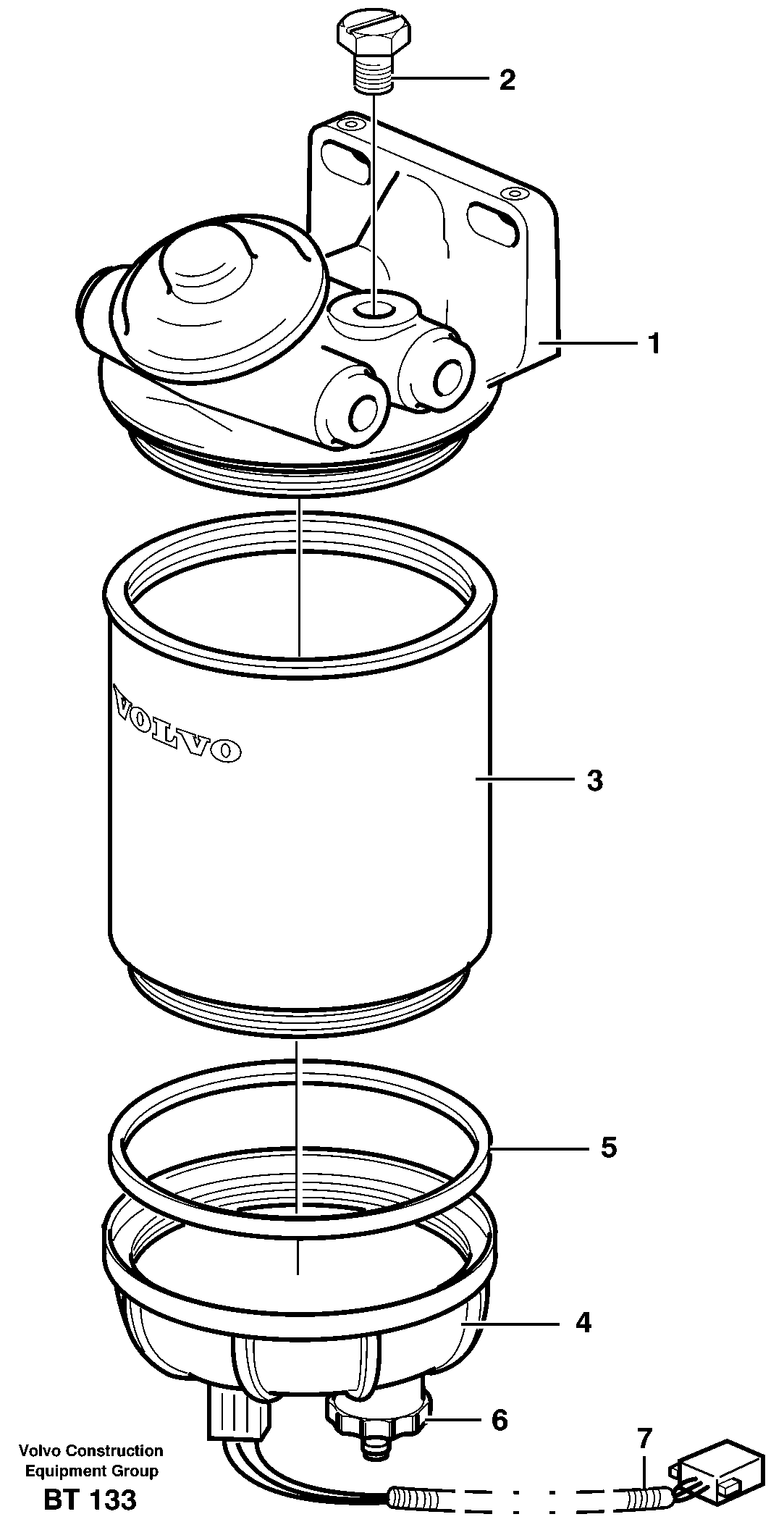 Water separator — volvo parts diagram