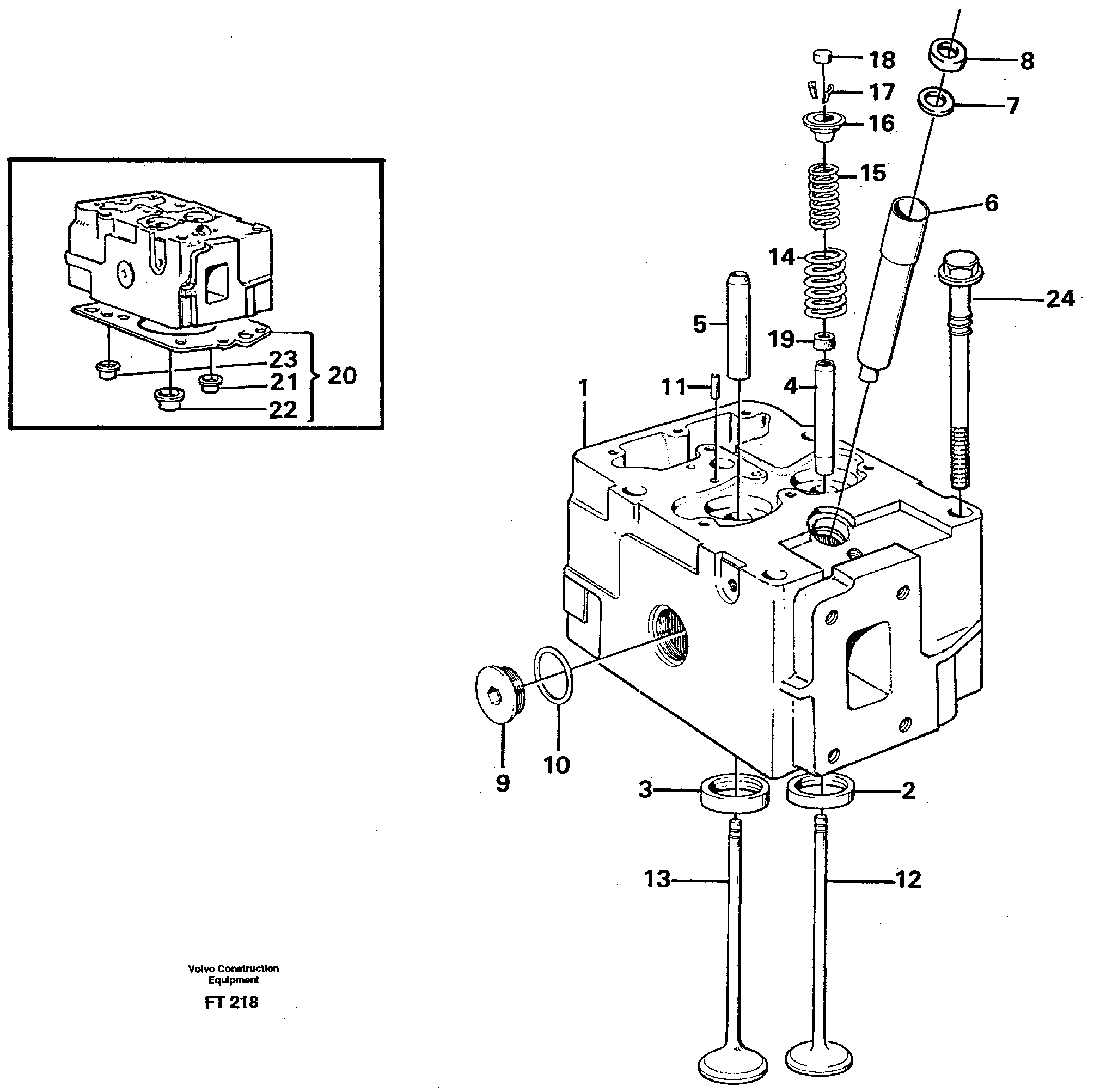 Cylinder head — volvo parts diagram