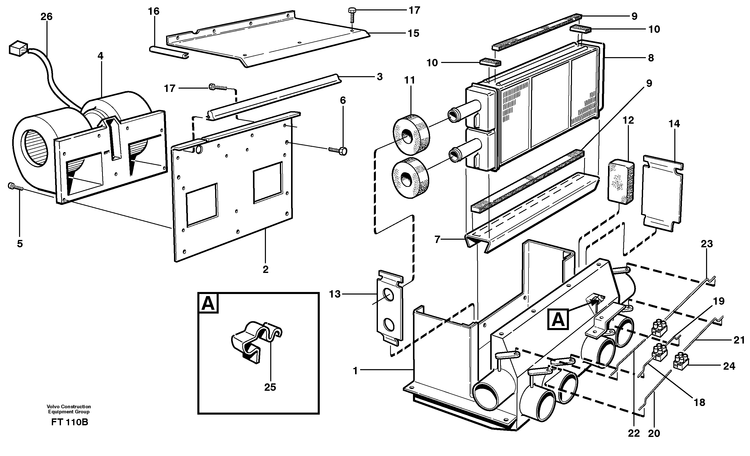 Cab heater — volvo parts diagram