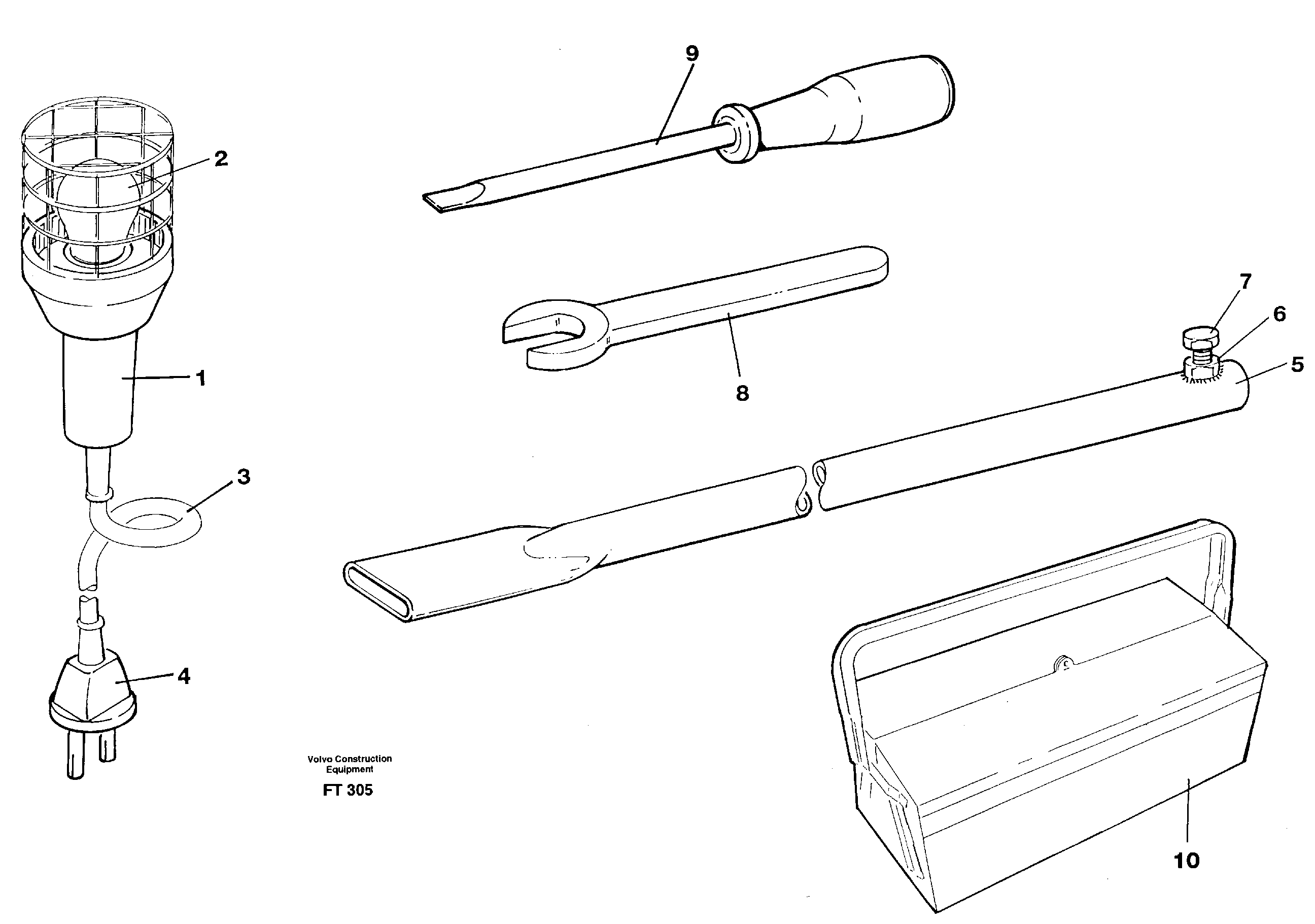 Tool kit  14302033 — volvo parts diagram