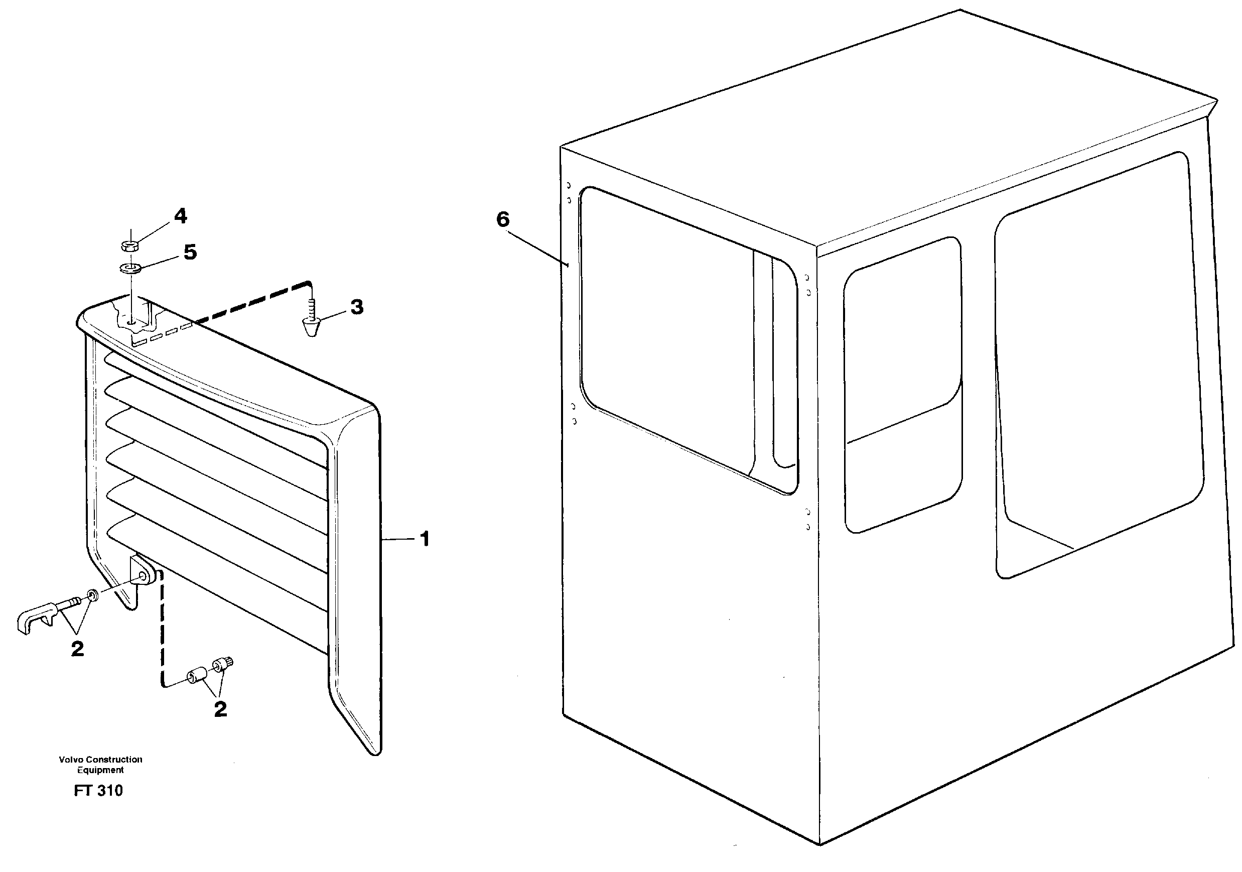 Jalusi, rear window  14343309 — volvo parts diagram