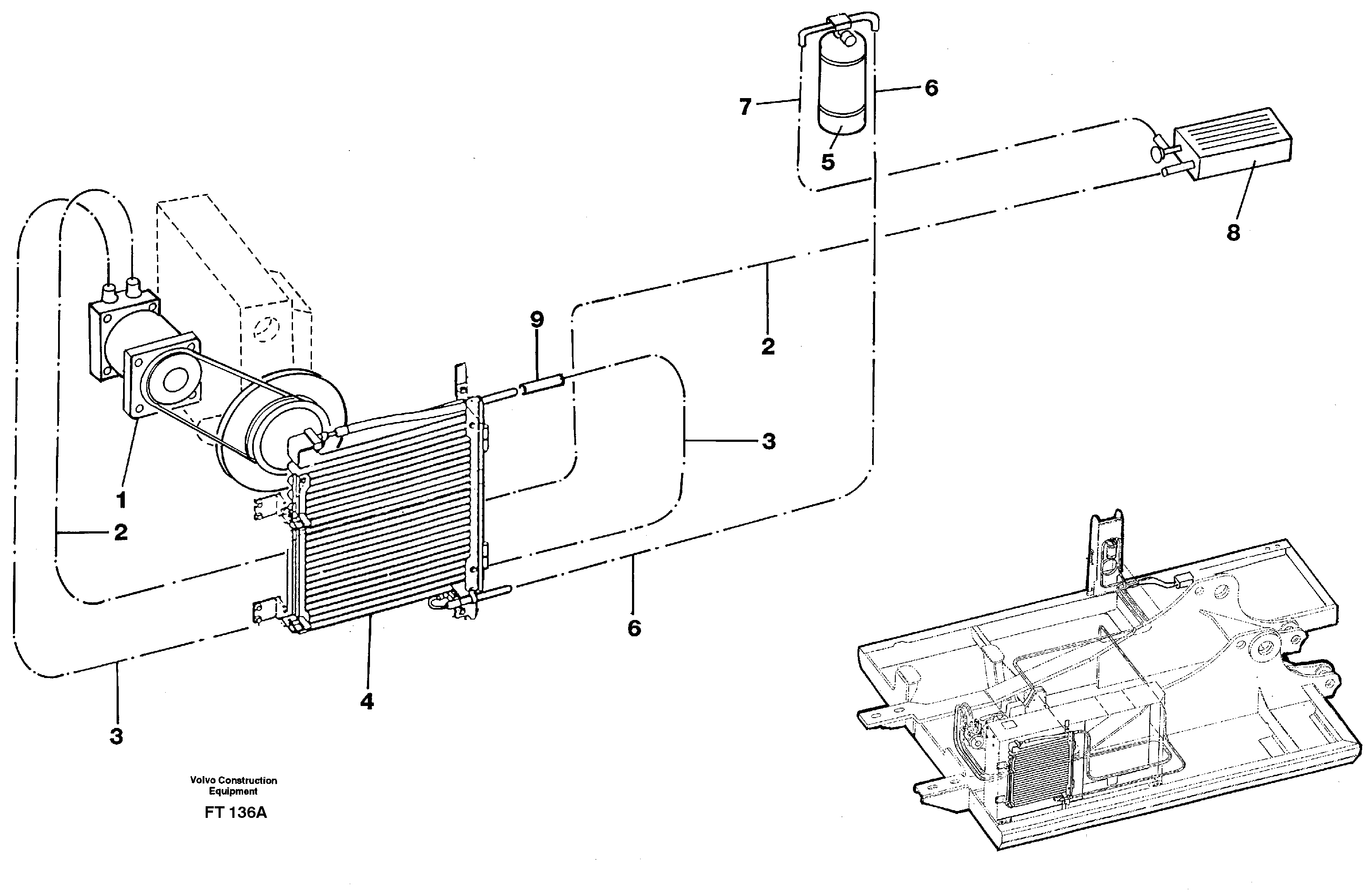 Air conditioning installation  14302016 — volvo parts diagram