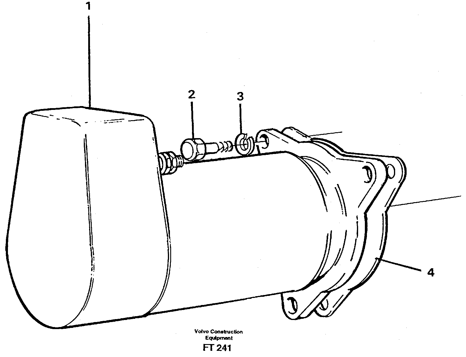 Starter motor, mounting — volvo parts diagram