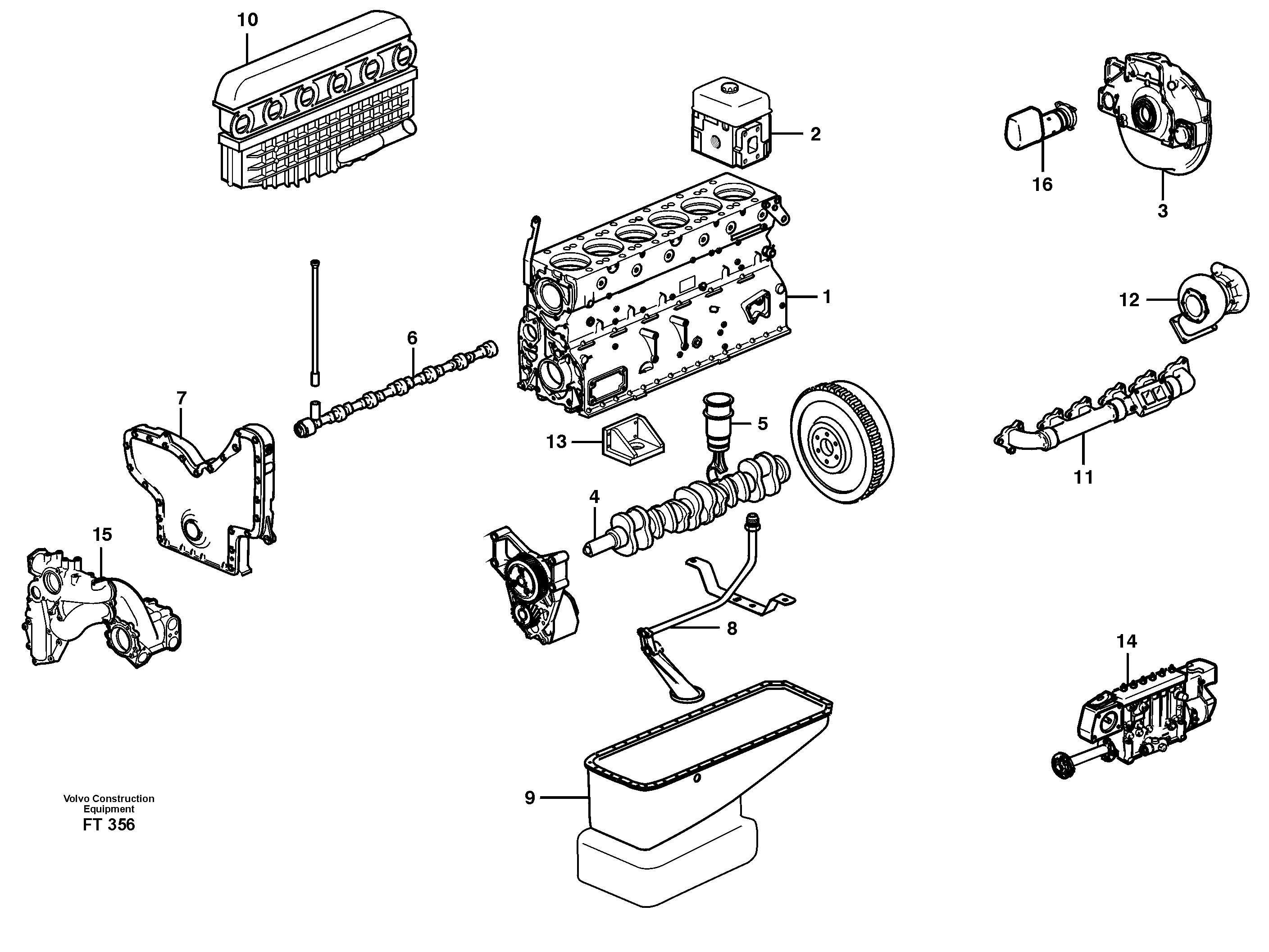 Engine — volvo parts diagram