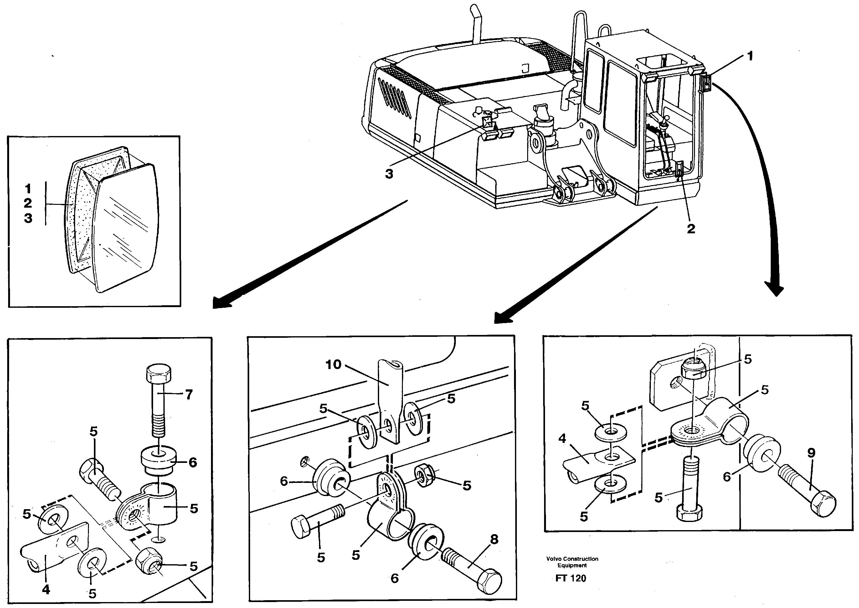 Rear view mirror — volvo parts diagram