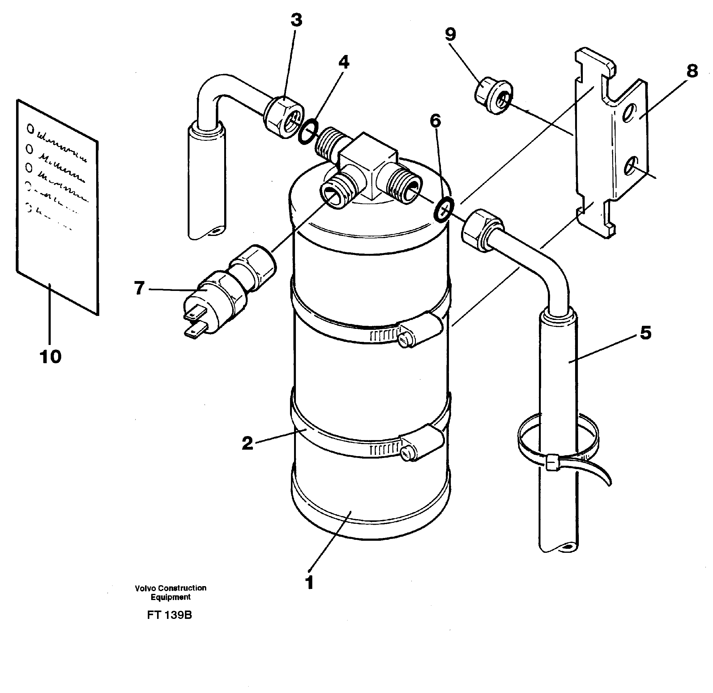 Dry filter  14302016 — volvo parts diagram