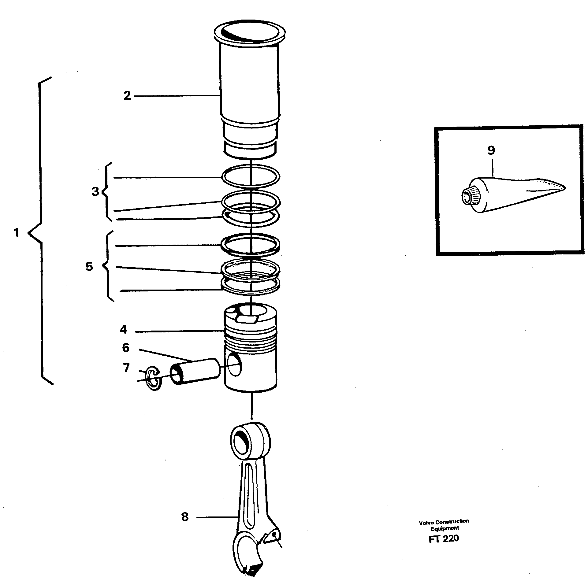 Cylinder liner — volvo parts diagram