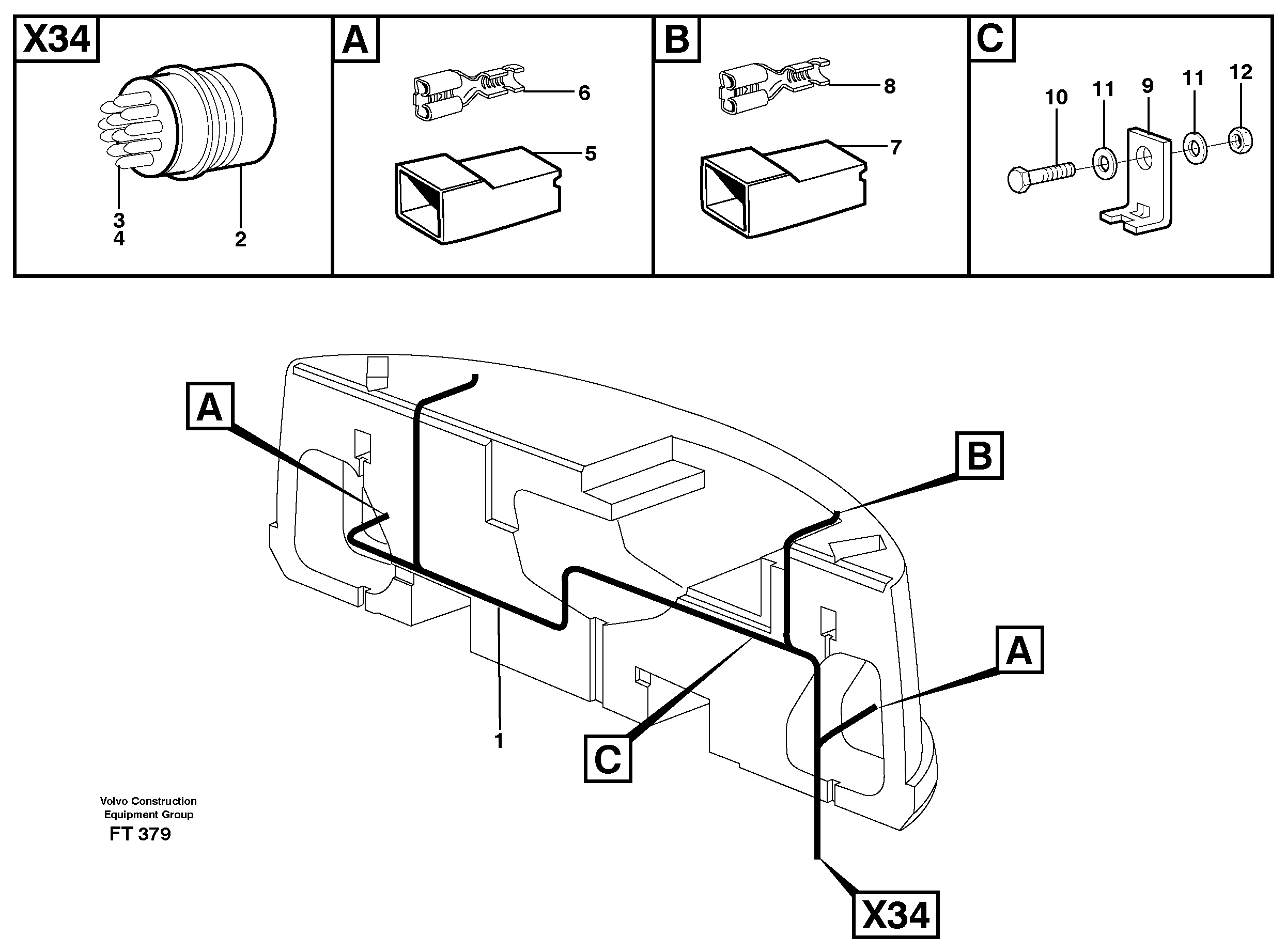 Cable harnesses, load weight — volvo parts diagram
