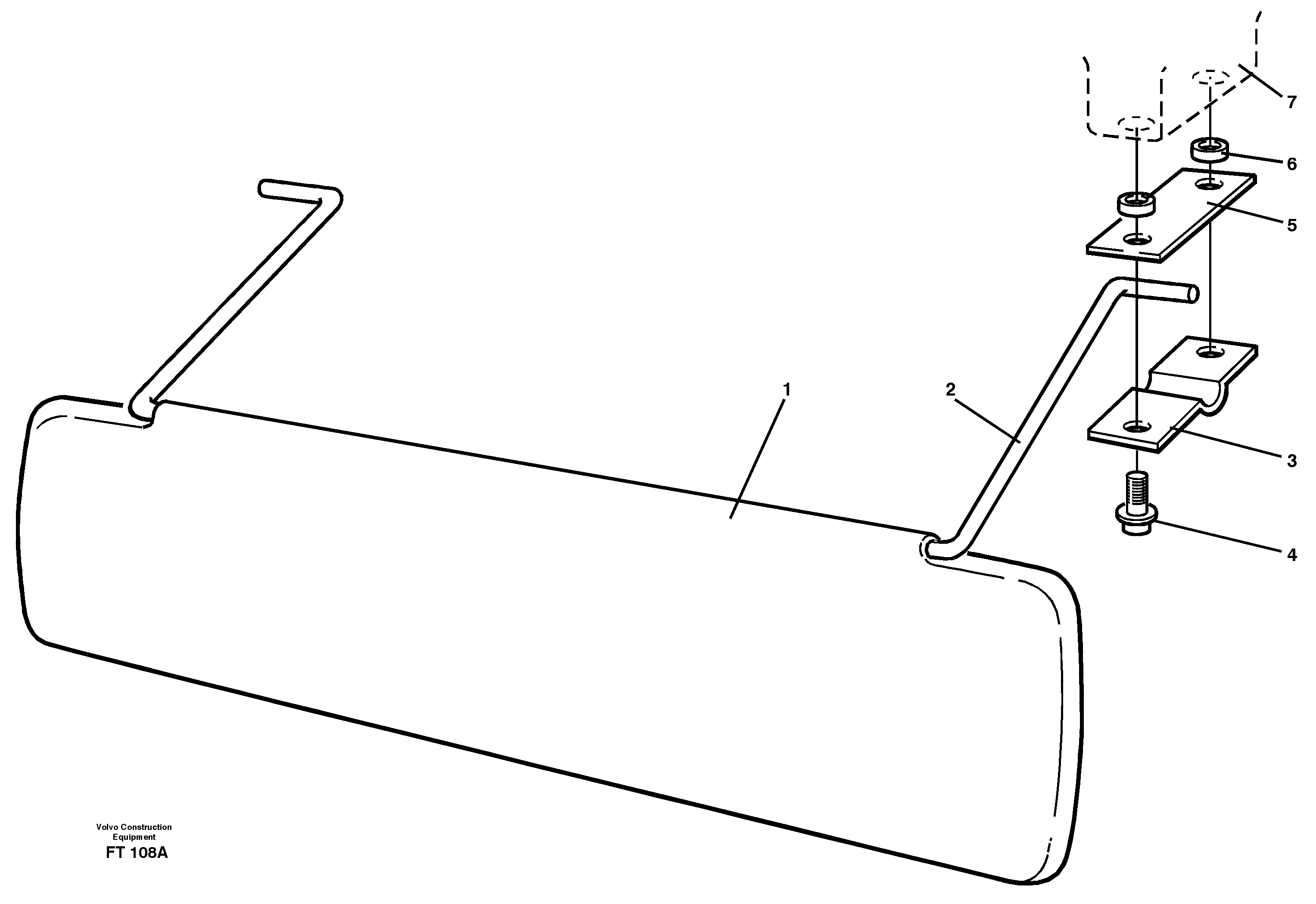 Sun visor, interior — volvo parts diagram