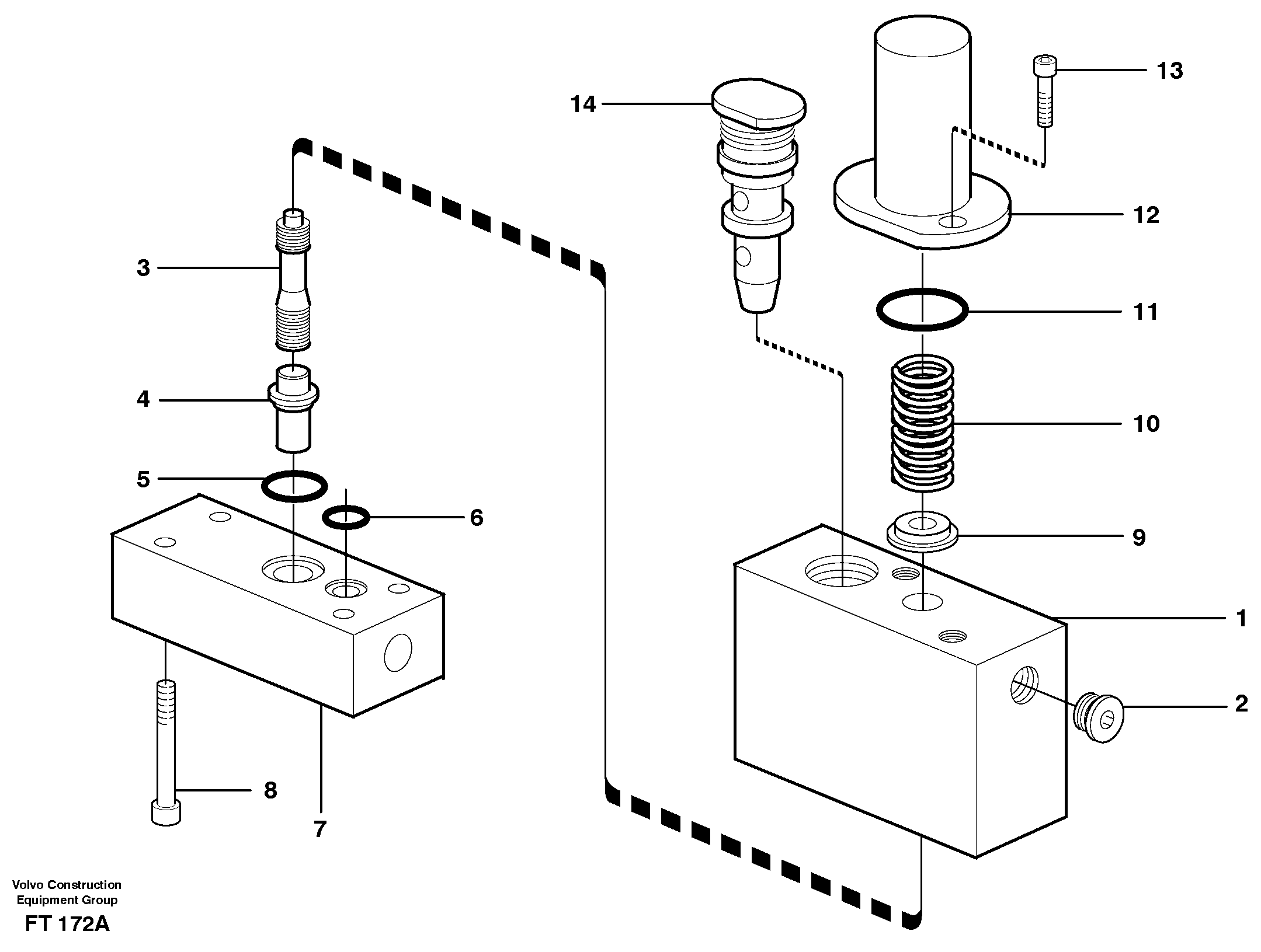 Thermostatic valve — volvo parts diagram